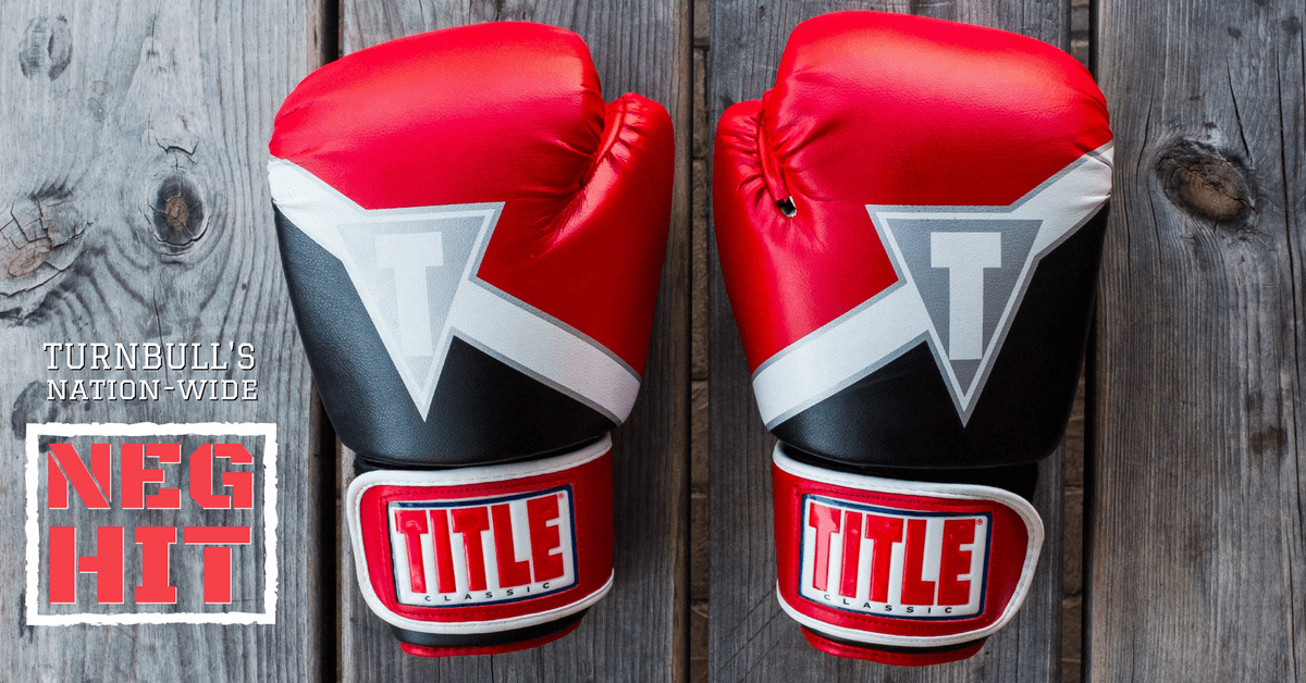 Turnbull's Nation wide neg hit red boxing gloves