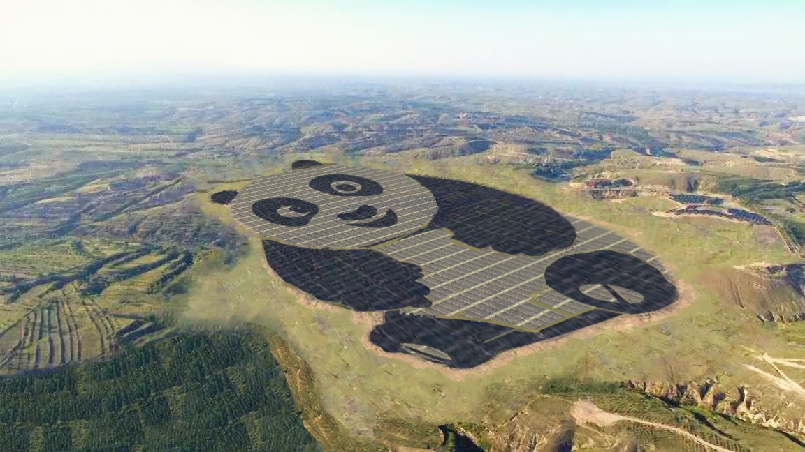 ‍Artist’s impression of a solar farm in China. Source: Chinese Merchants New Energy / Panda Energy.