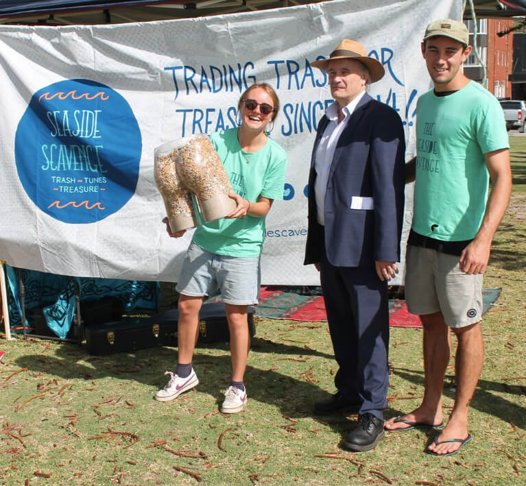 Josh and volunteers at Sea Scavenge