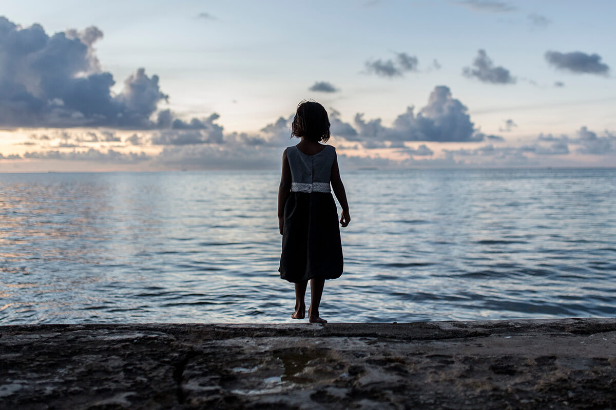 Image of little girl at the seaside