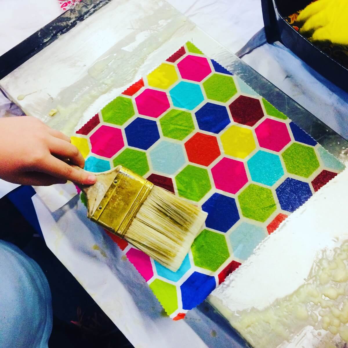 Colorful beeswax wrap