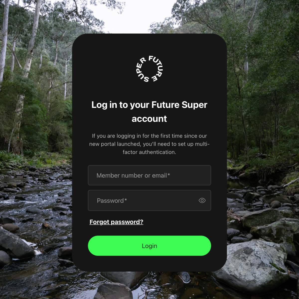 Step 1 - Enter your log in details