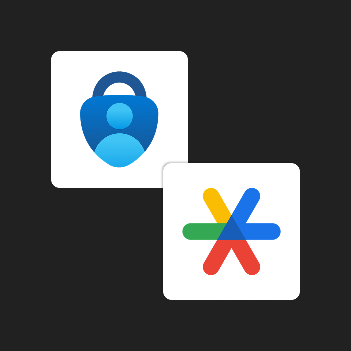 Microsoft or Google authenticator apps
