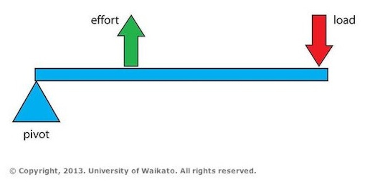 Pivot diagram of a Class 3 lever — Science Learning Hub