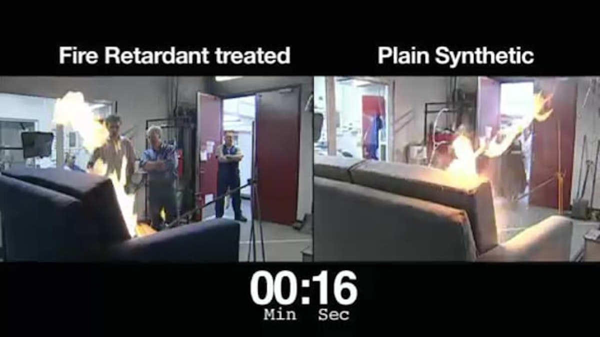 Comparison burning of two sofas — Science Learning Hub