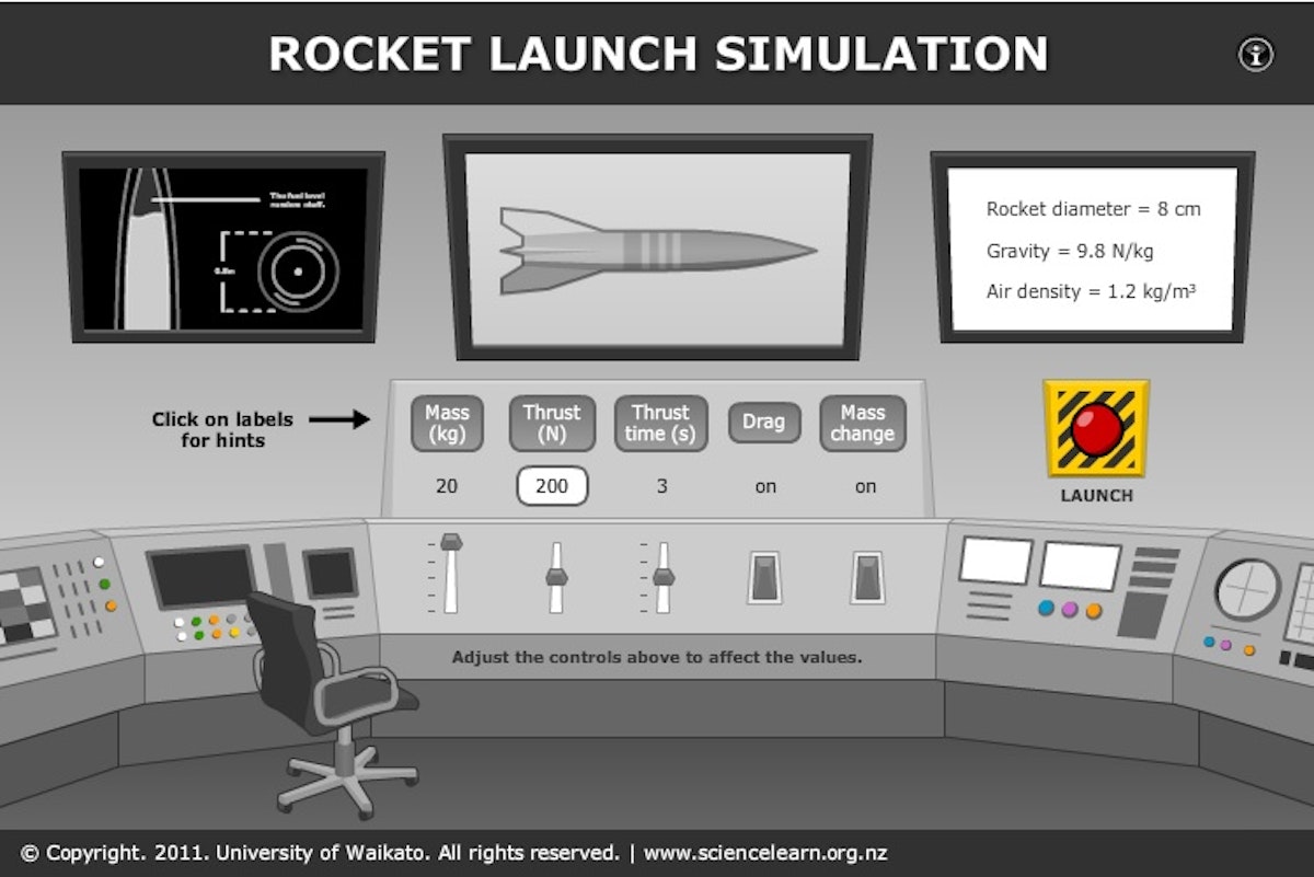 Rocket launch simulation — Science Learning Hub