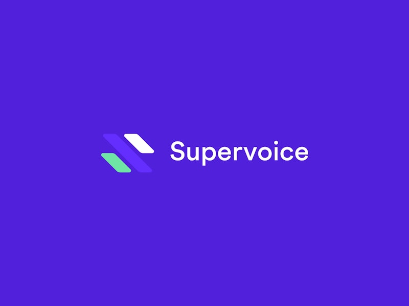 Supervoice brand identity, logo design
