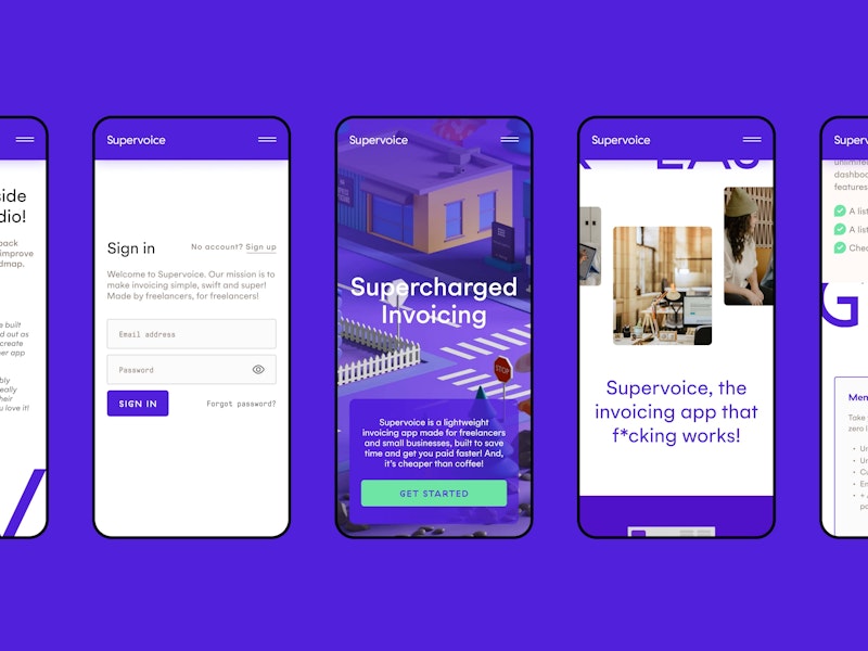 Supervoice Mobile App Interface Design
