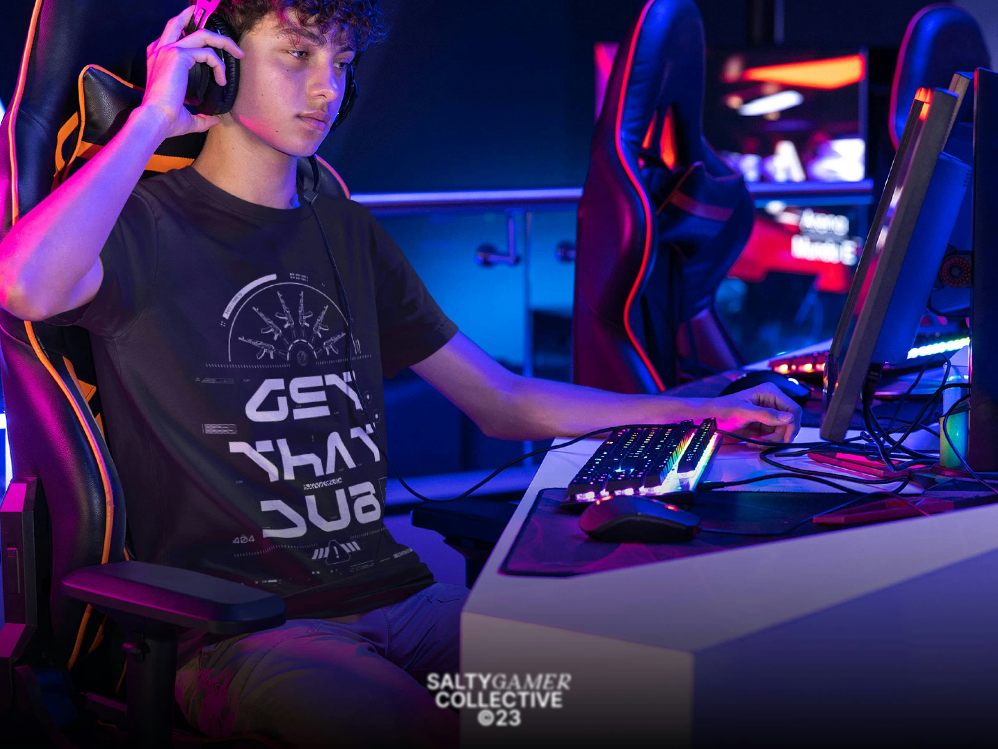 Salty Gamer • Gamer wearing t-shirt