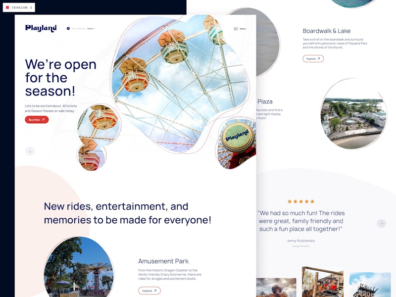 Playland Version 2 Concept UI/UX Design