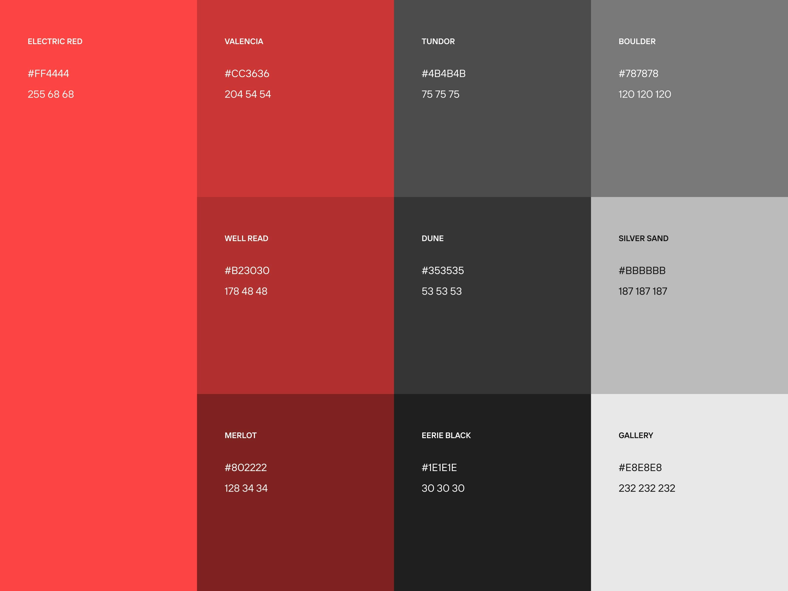 Seek Brand Color Palette