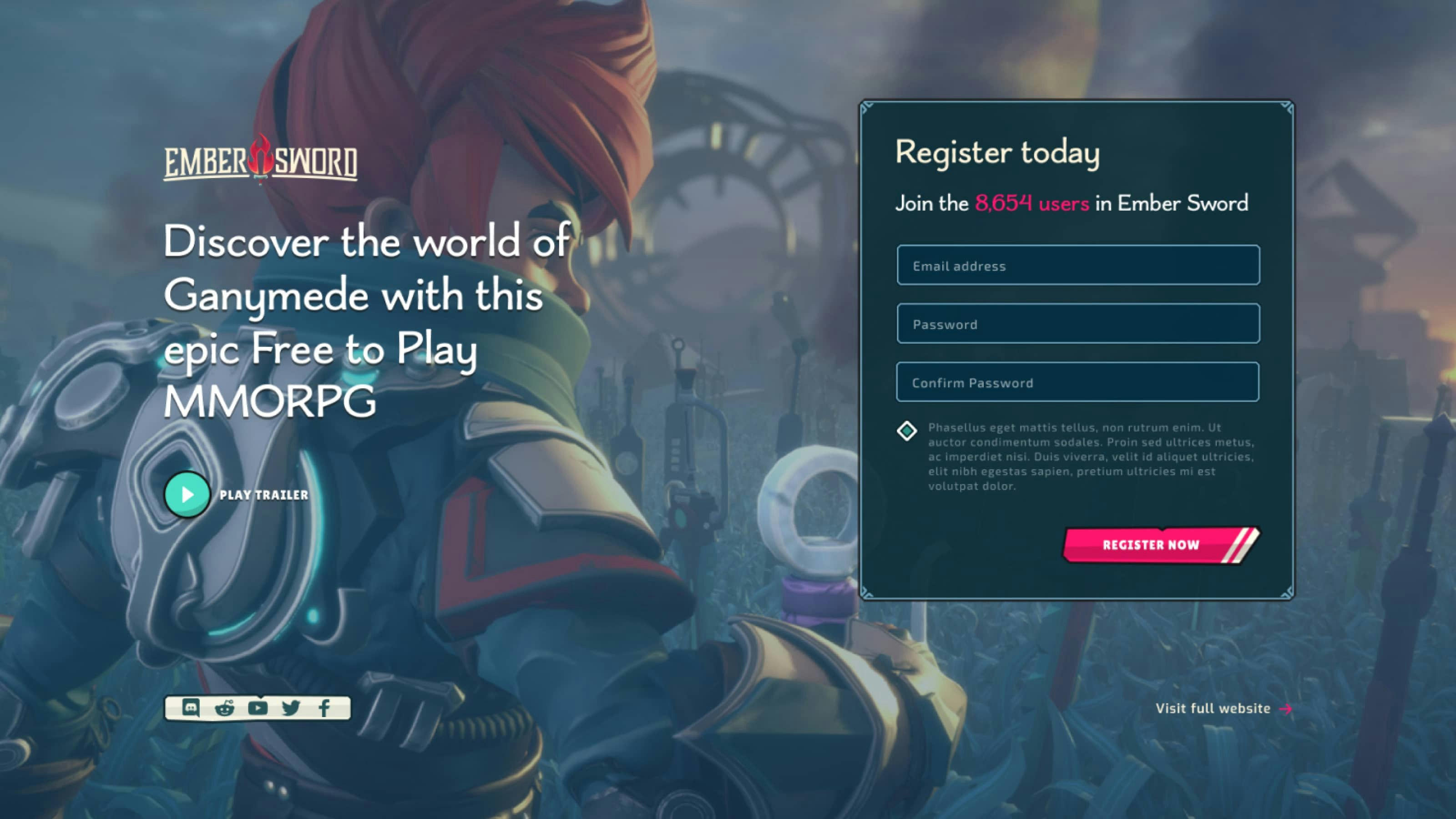 Ember Sword UI/UX CTA Design