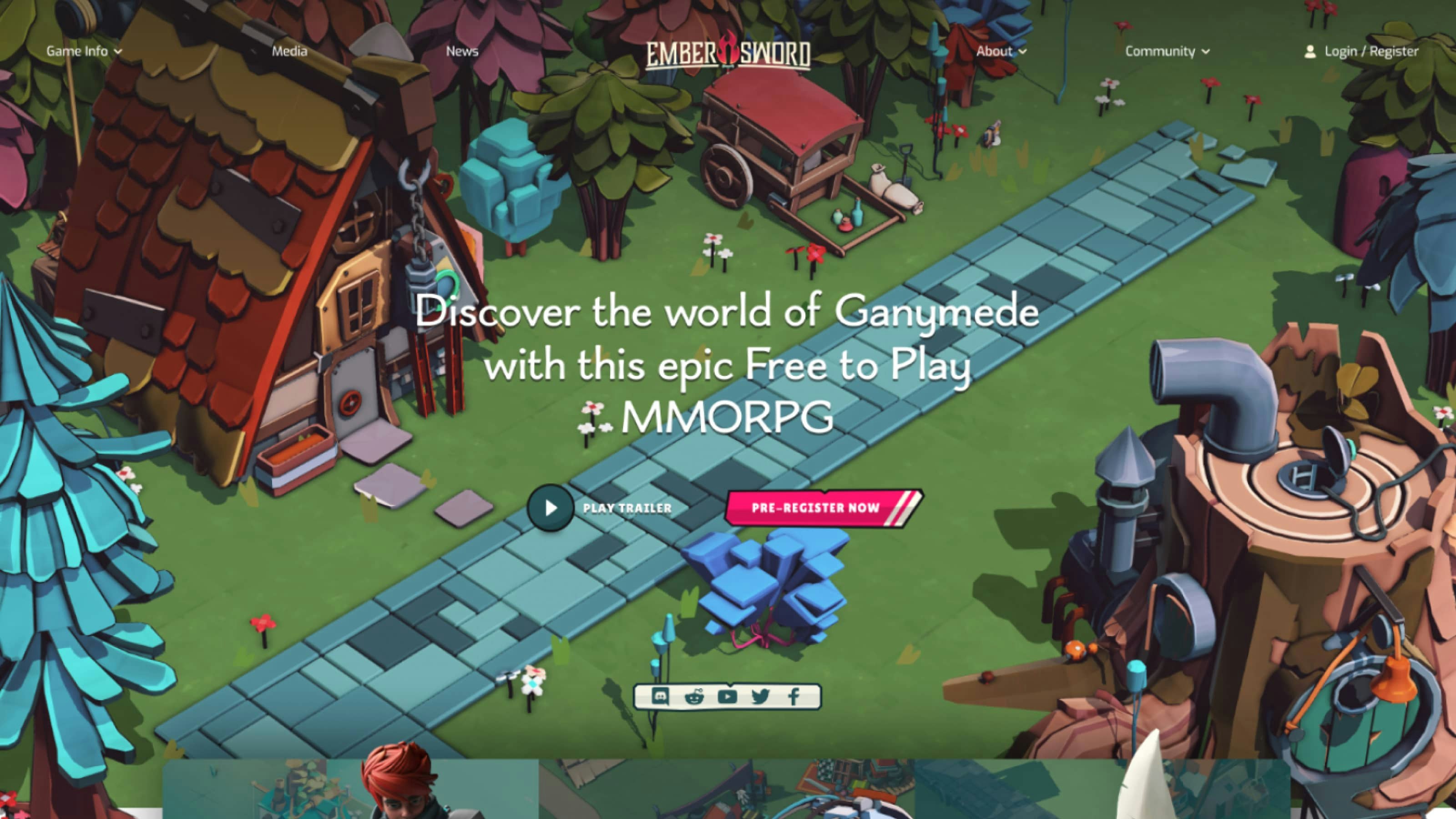 Ember Sword UI/UX Hero Design