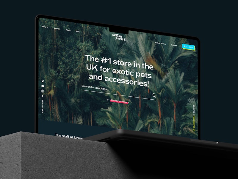 Urban Jungle Homepage Hero UI Design