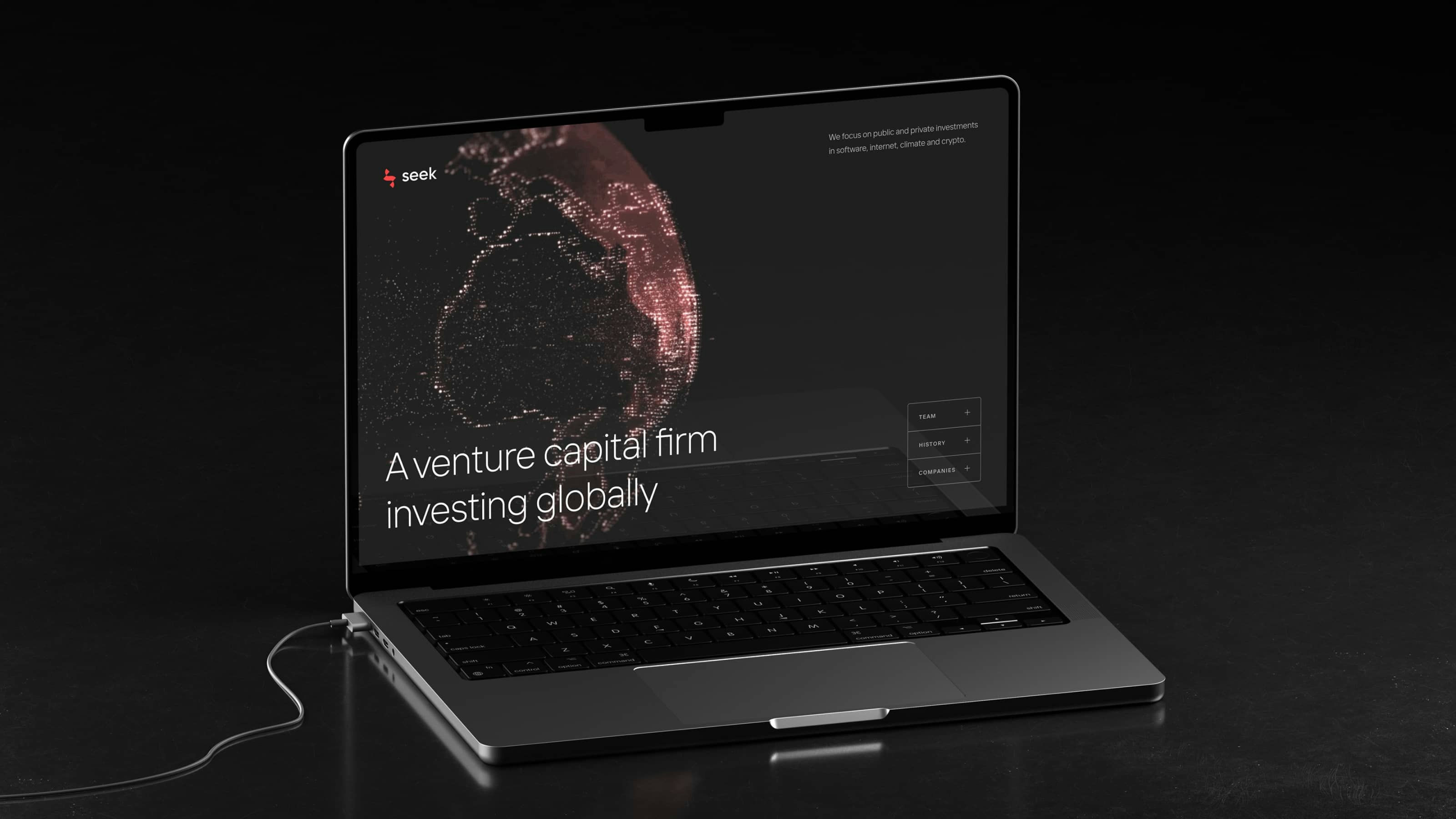 Seek Ventures Homepage UI/UX Design with Webgl