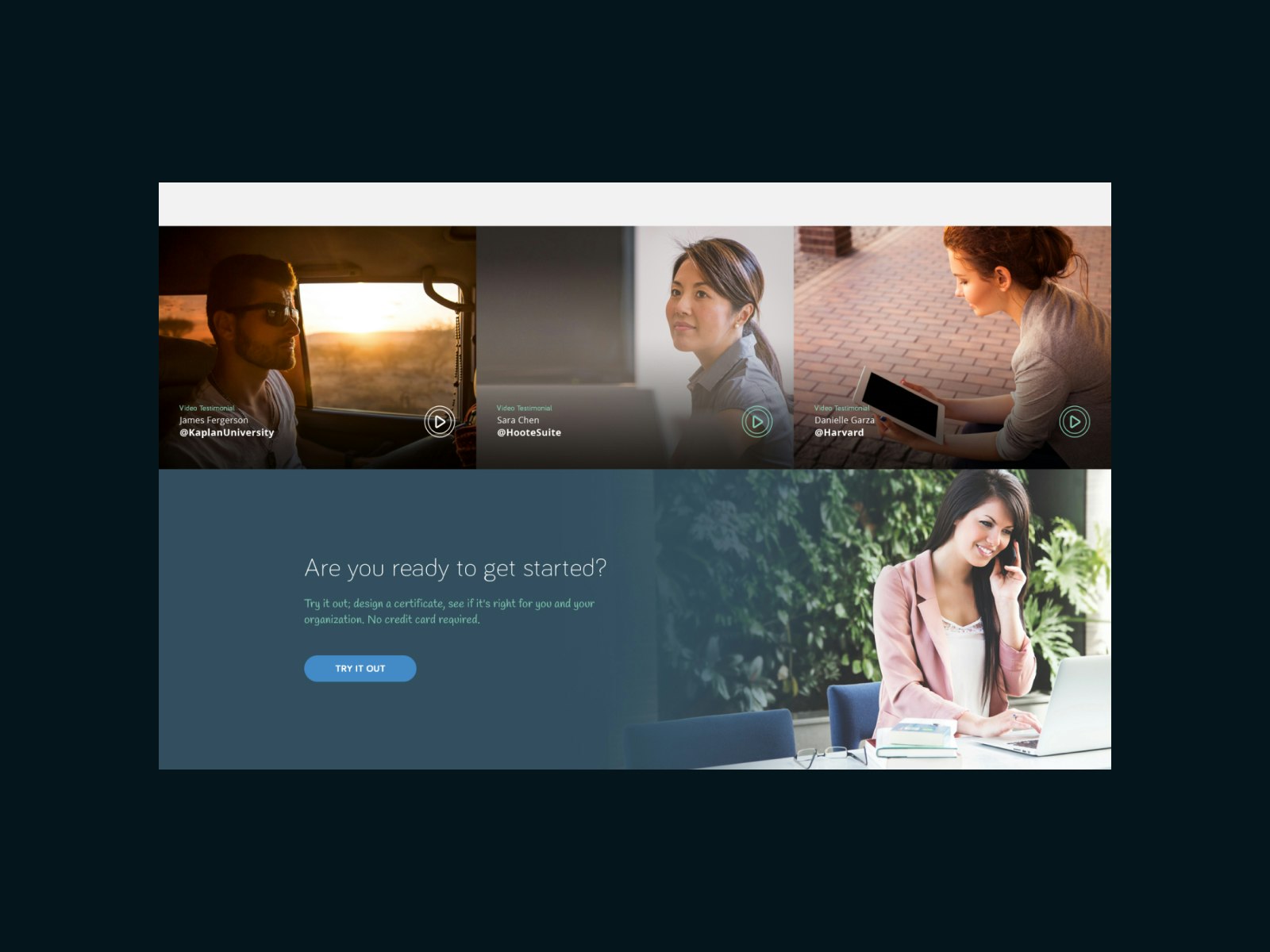 Homepage Content UI Design