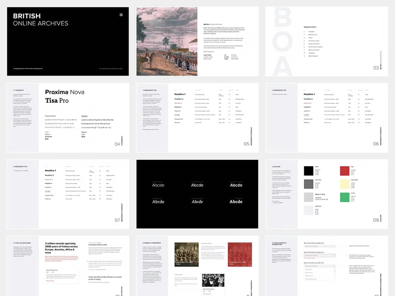 British Online Archives Brand Concept Styleguide