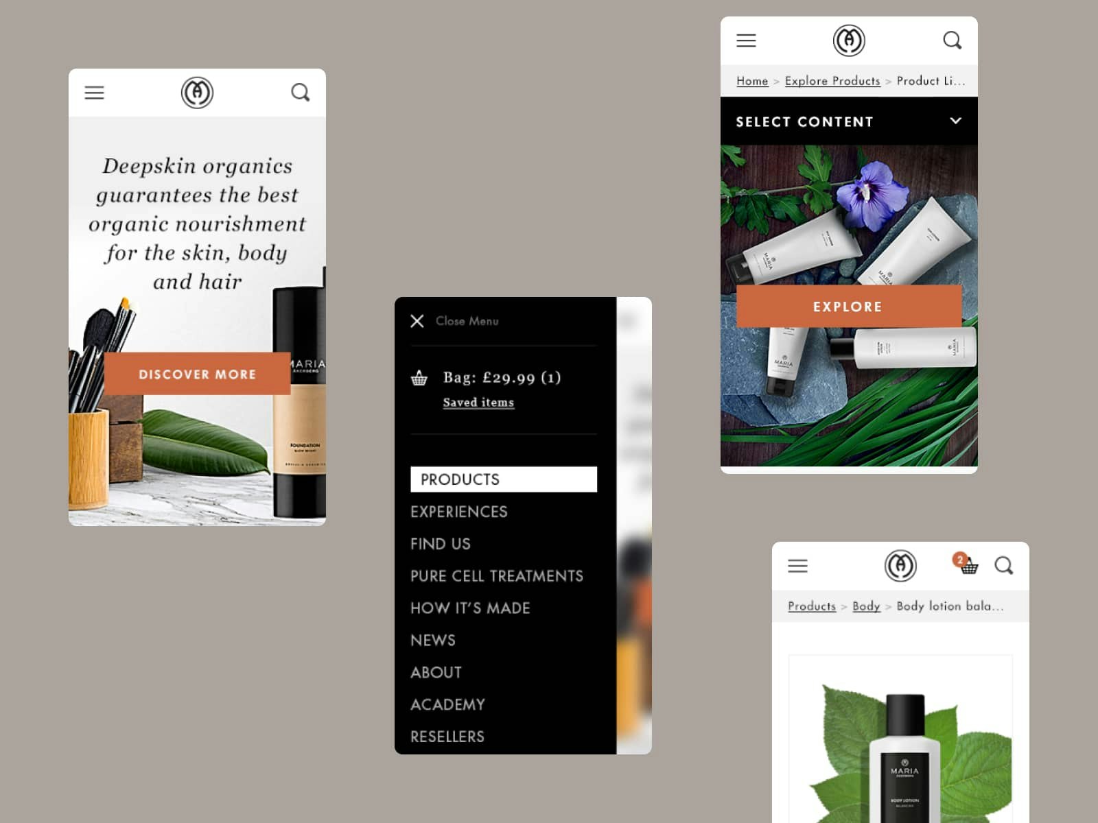 Maria Akerberg Ecommerce Responsive UI/UX Design