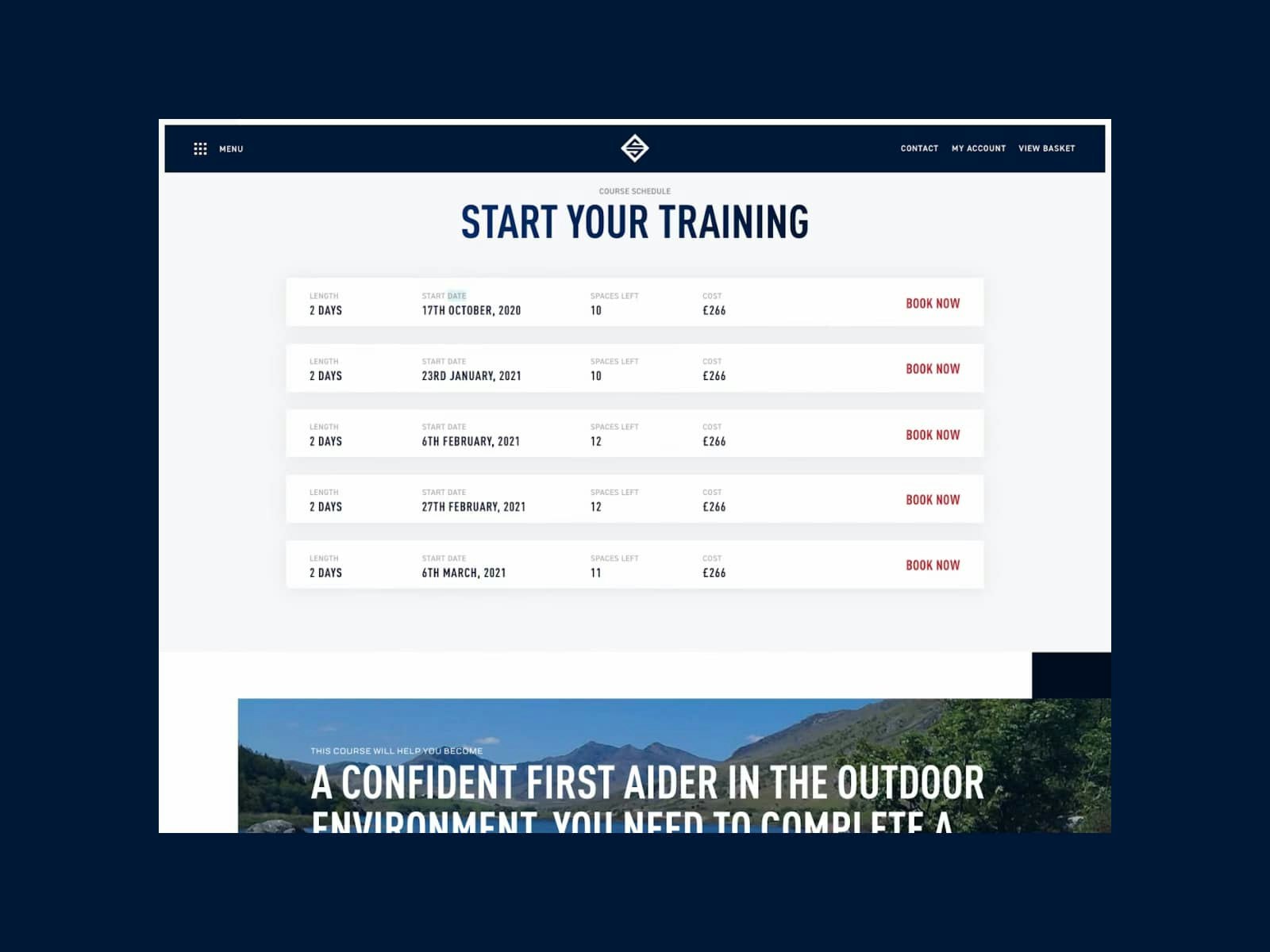 Plas Y Brenin – Design strategy + UI/UX Design