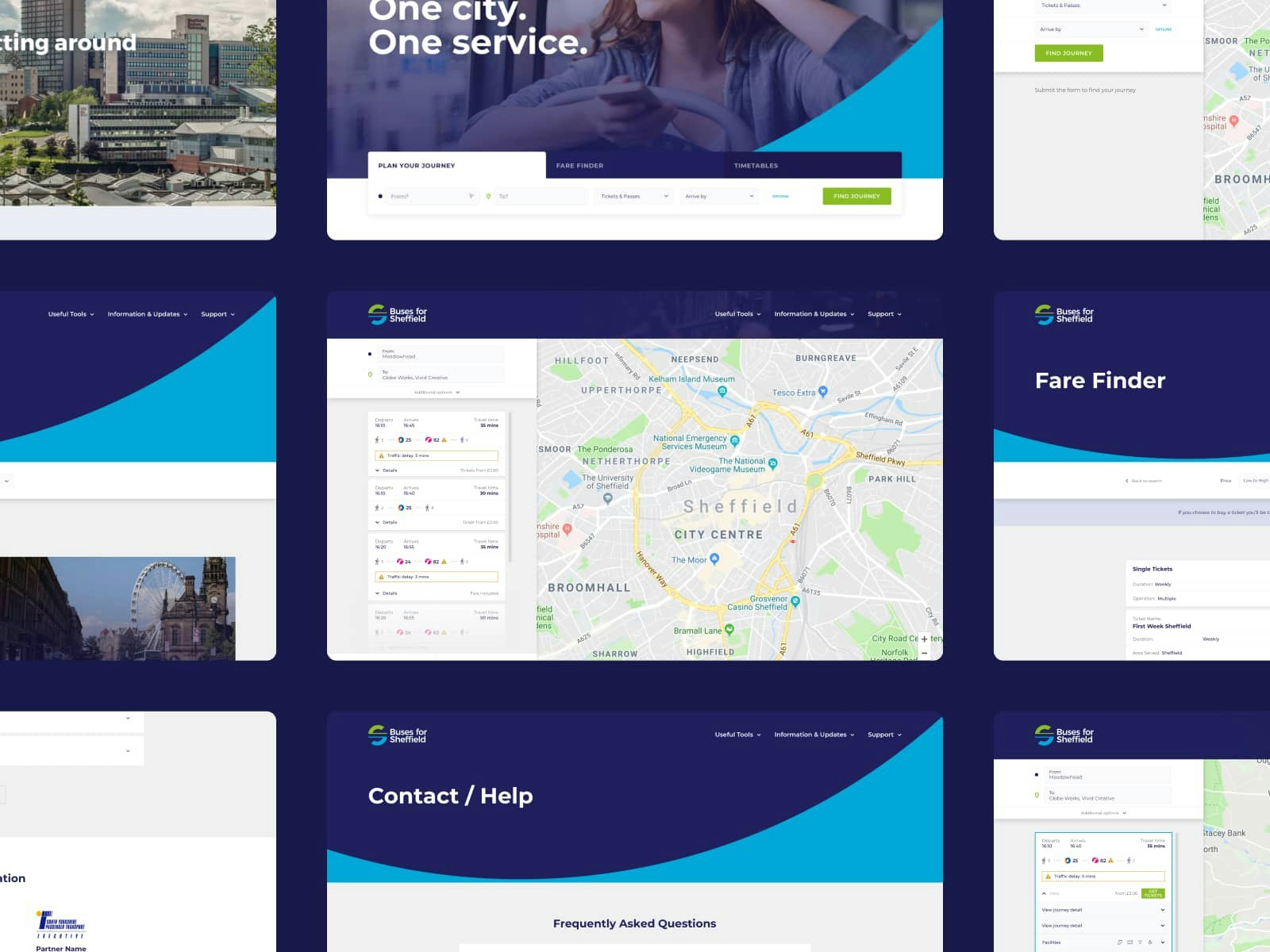 Buses for Sheffield Website UI/UX Design