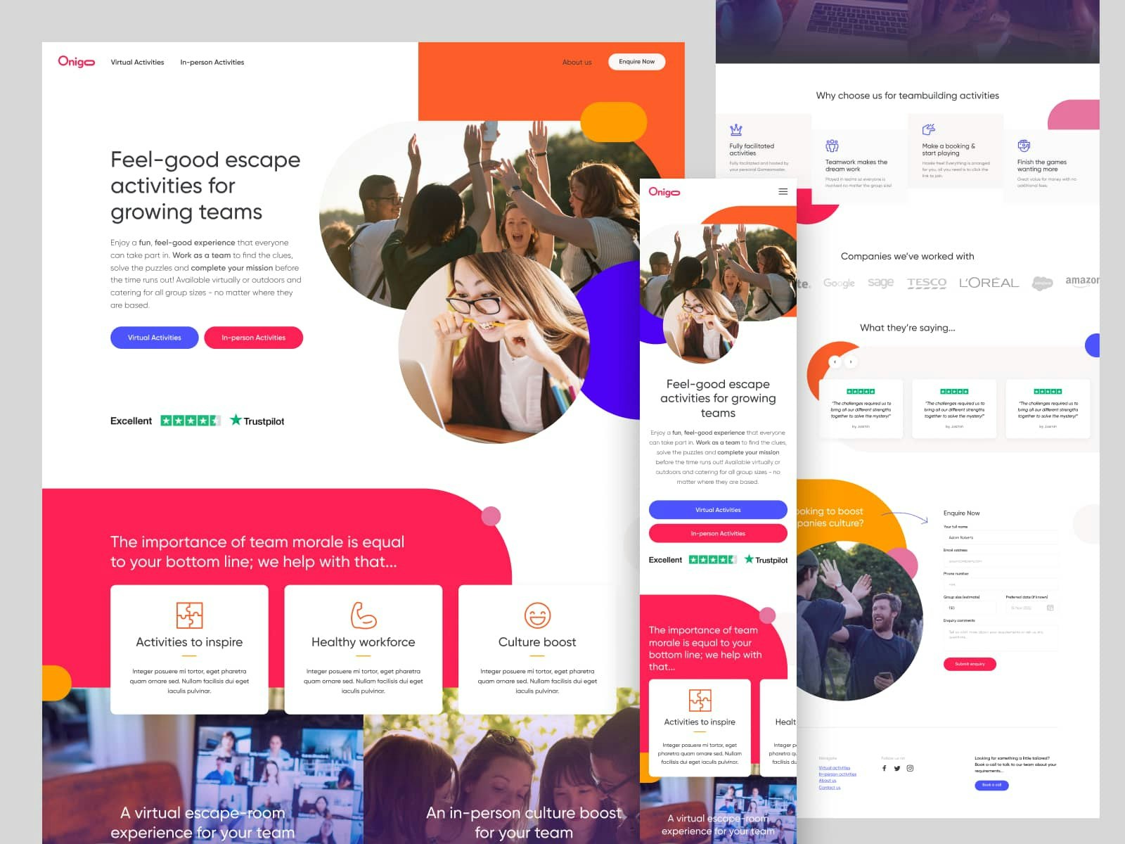 Onigo Website UI/UX Design