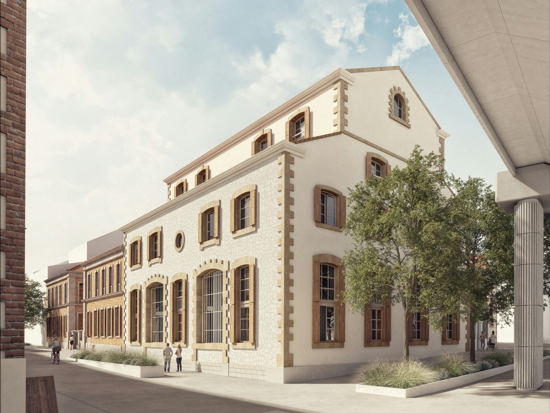 Hameau la Tulipe - Façade sur rue