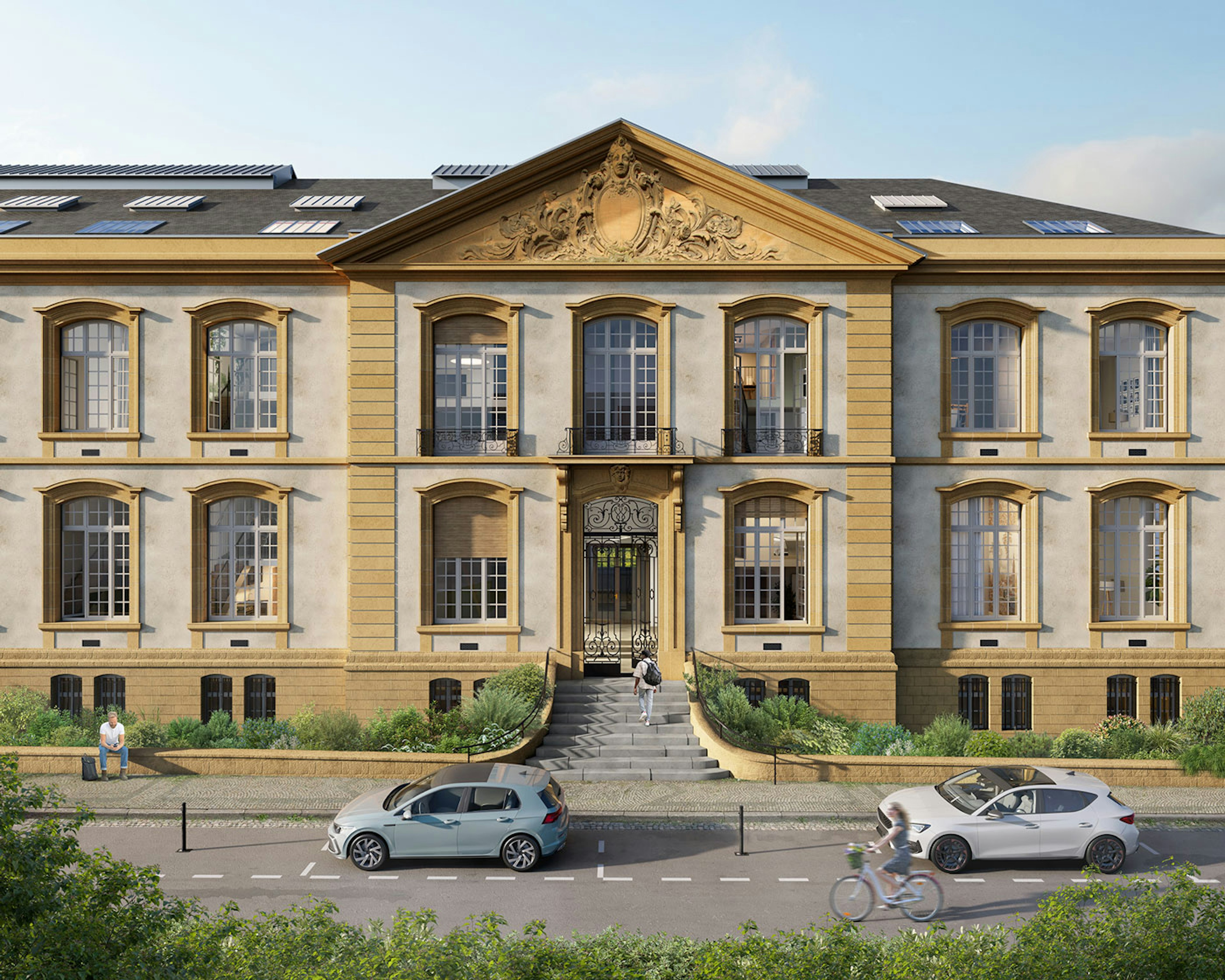 Domaine de Wendel, zoom fronton