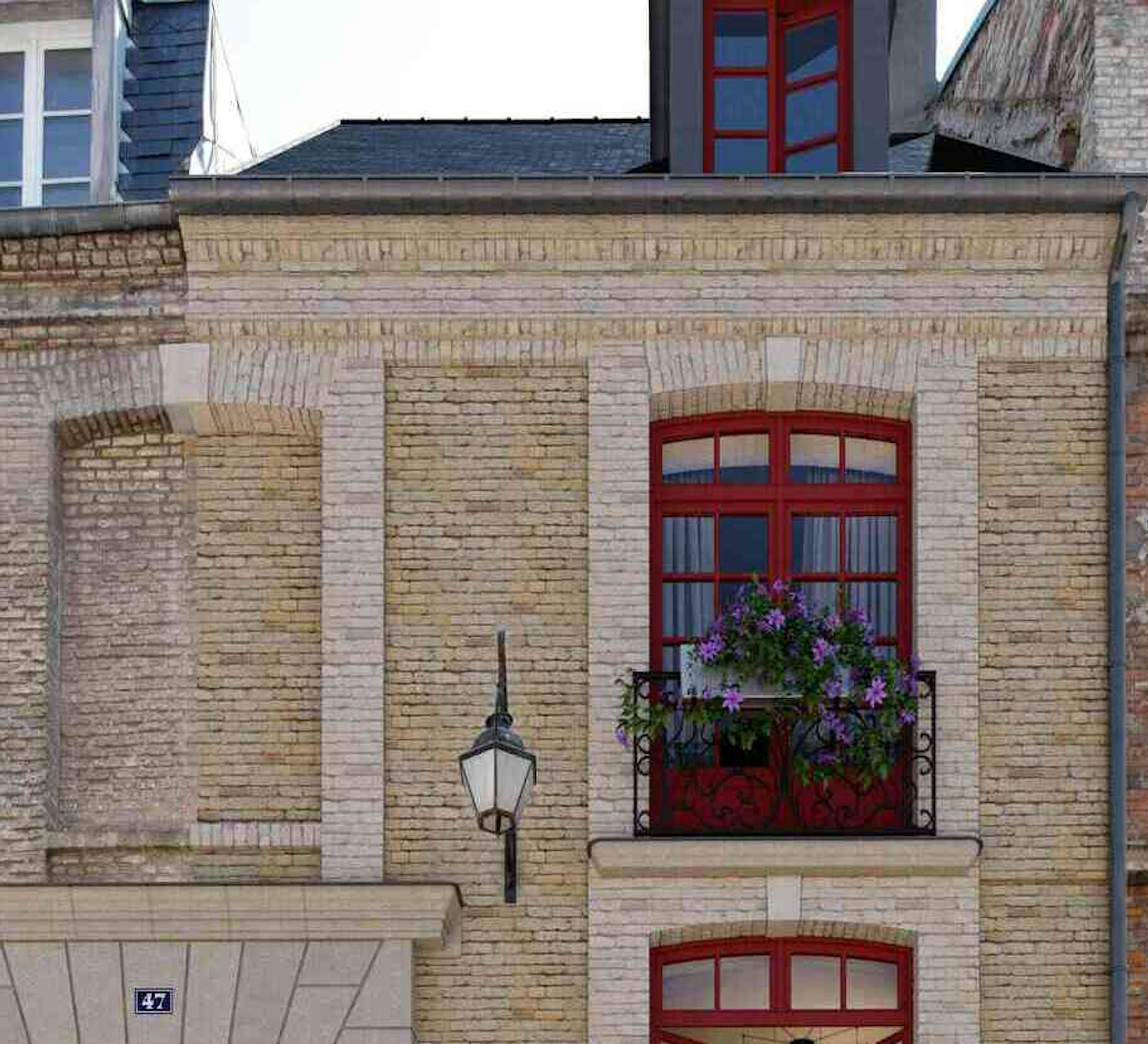 architecture, building, brick, window, bay window, city