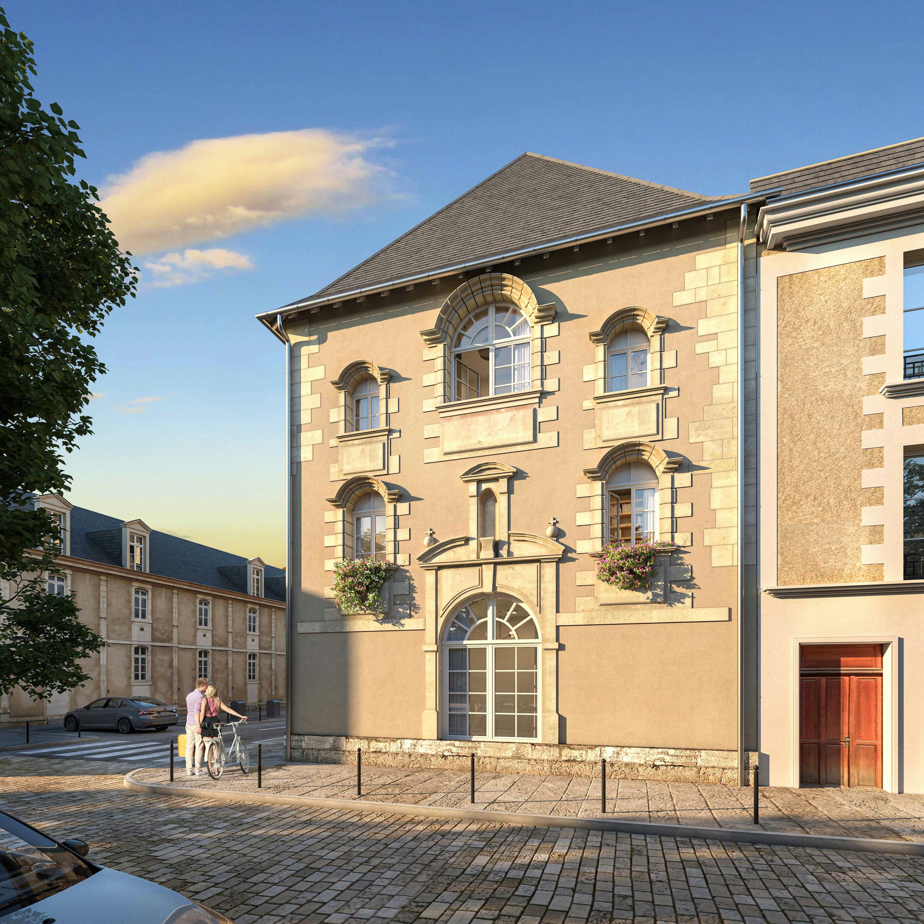 Le Clos Sarrail - Façade place