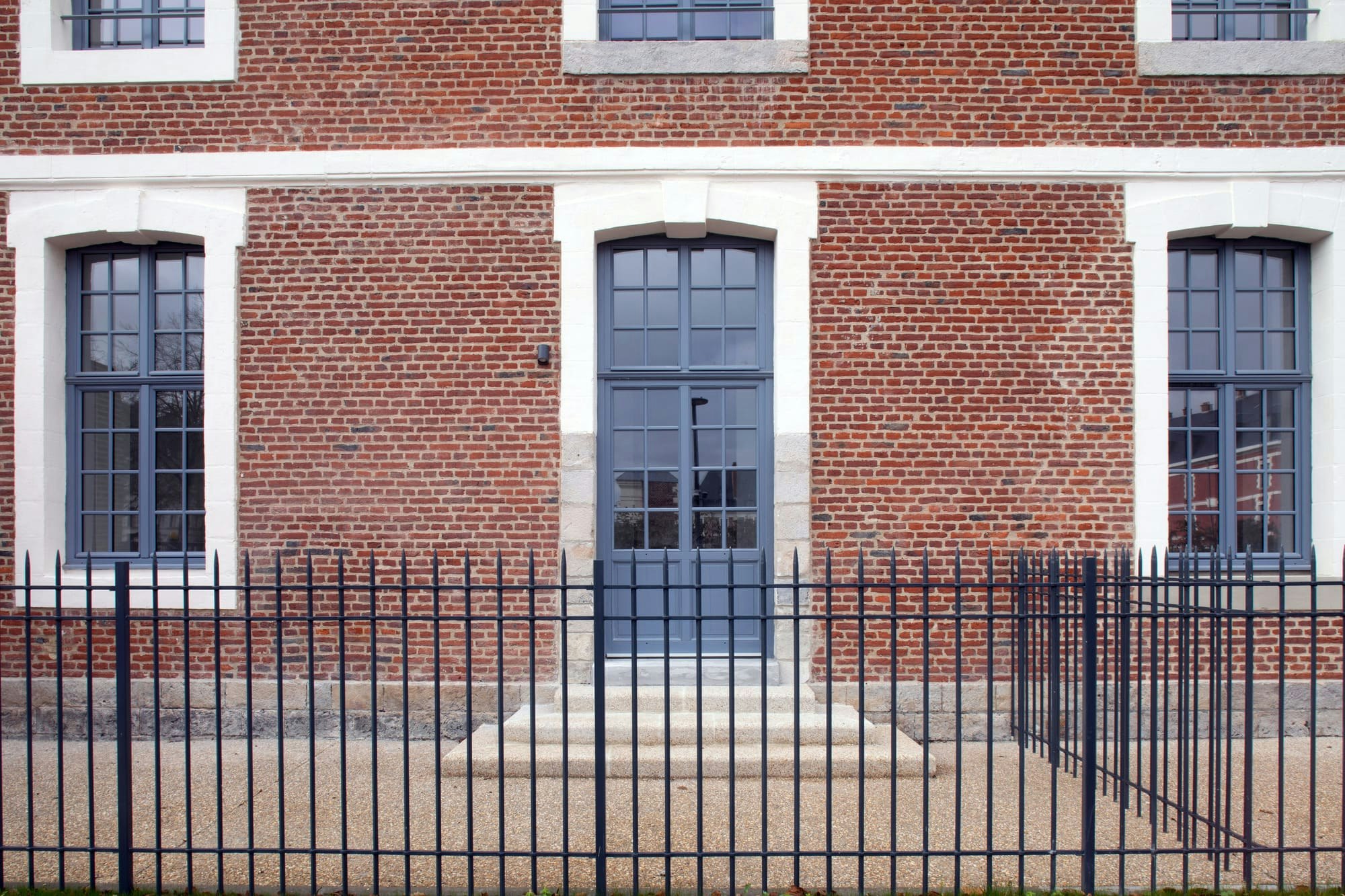 brick, railing, architecture, building, housing