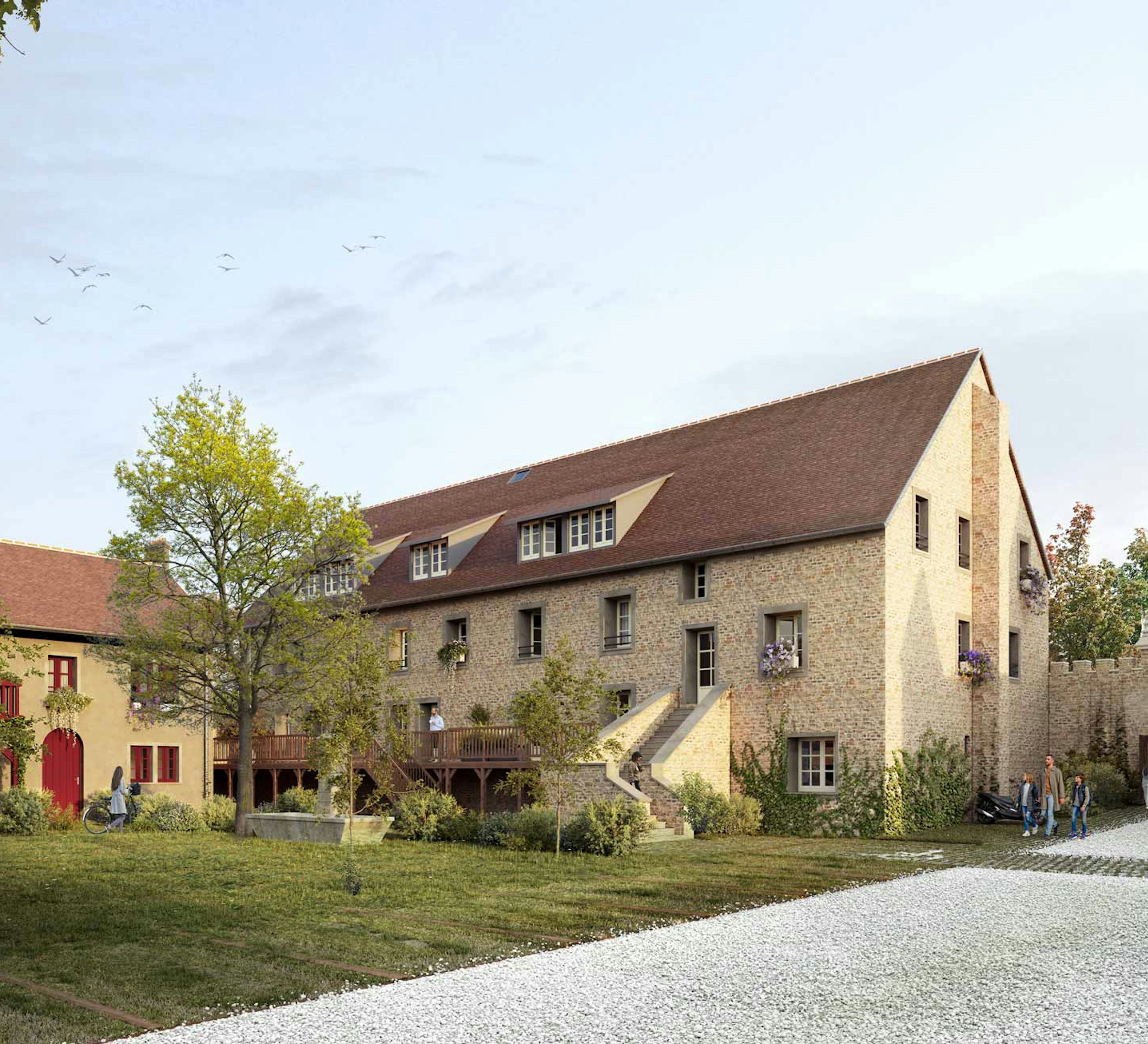 Le Moulin de Senlis - Cour intérieur