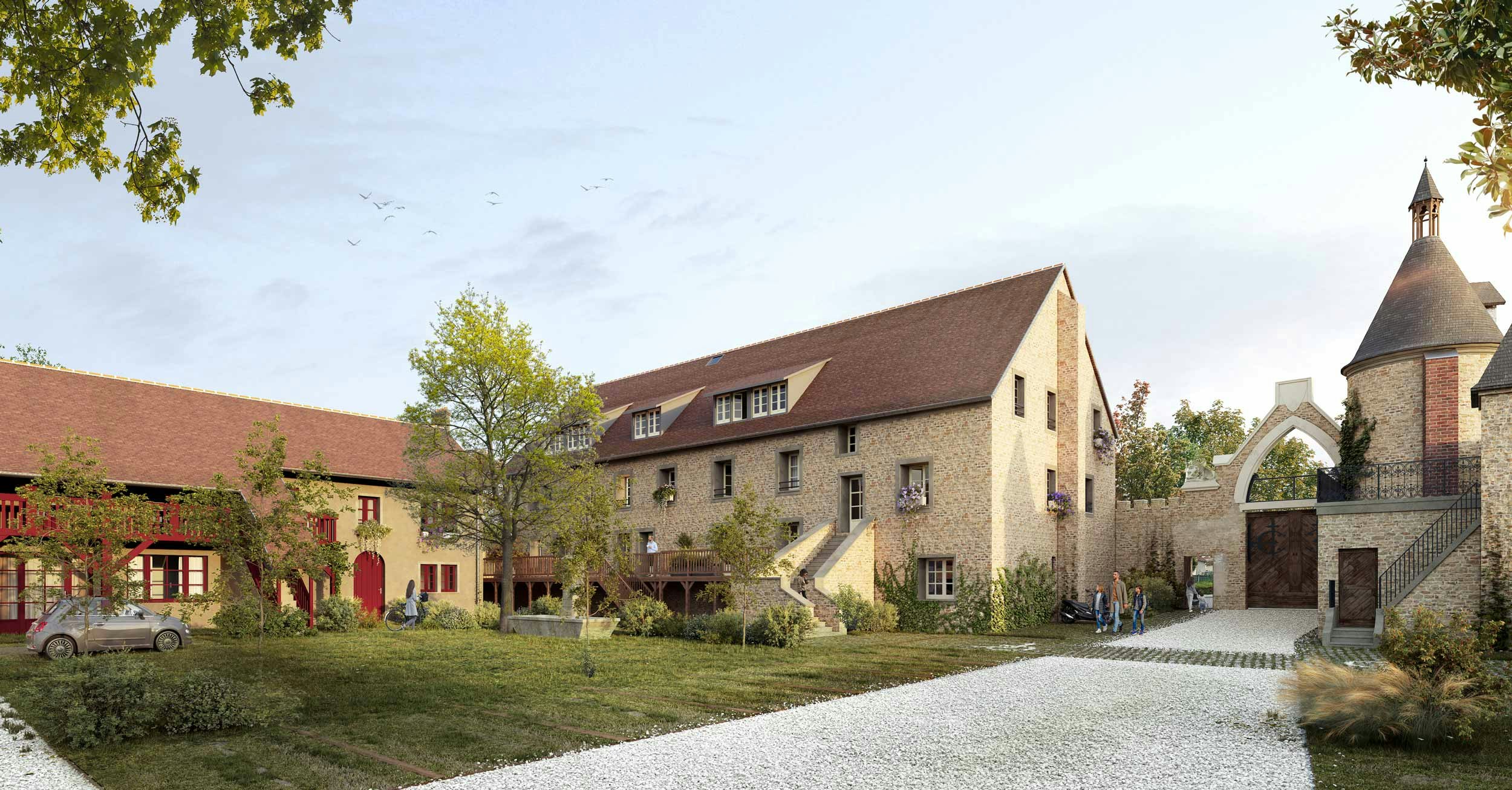 Le Moulin de Senlis - Cour intérieure