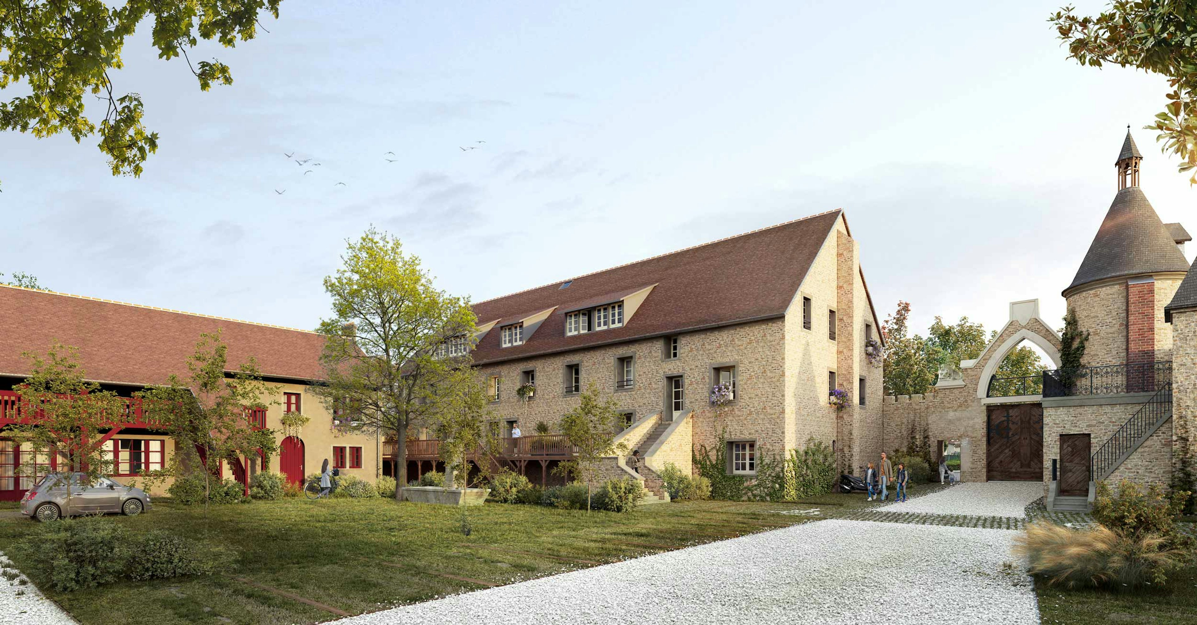Le Moulin de Senlis - Cour intérieur