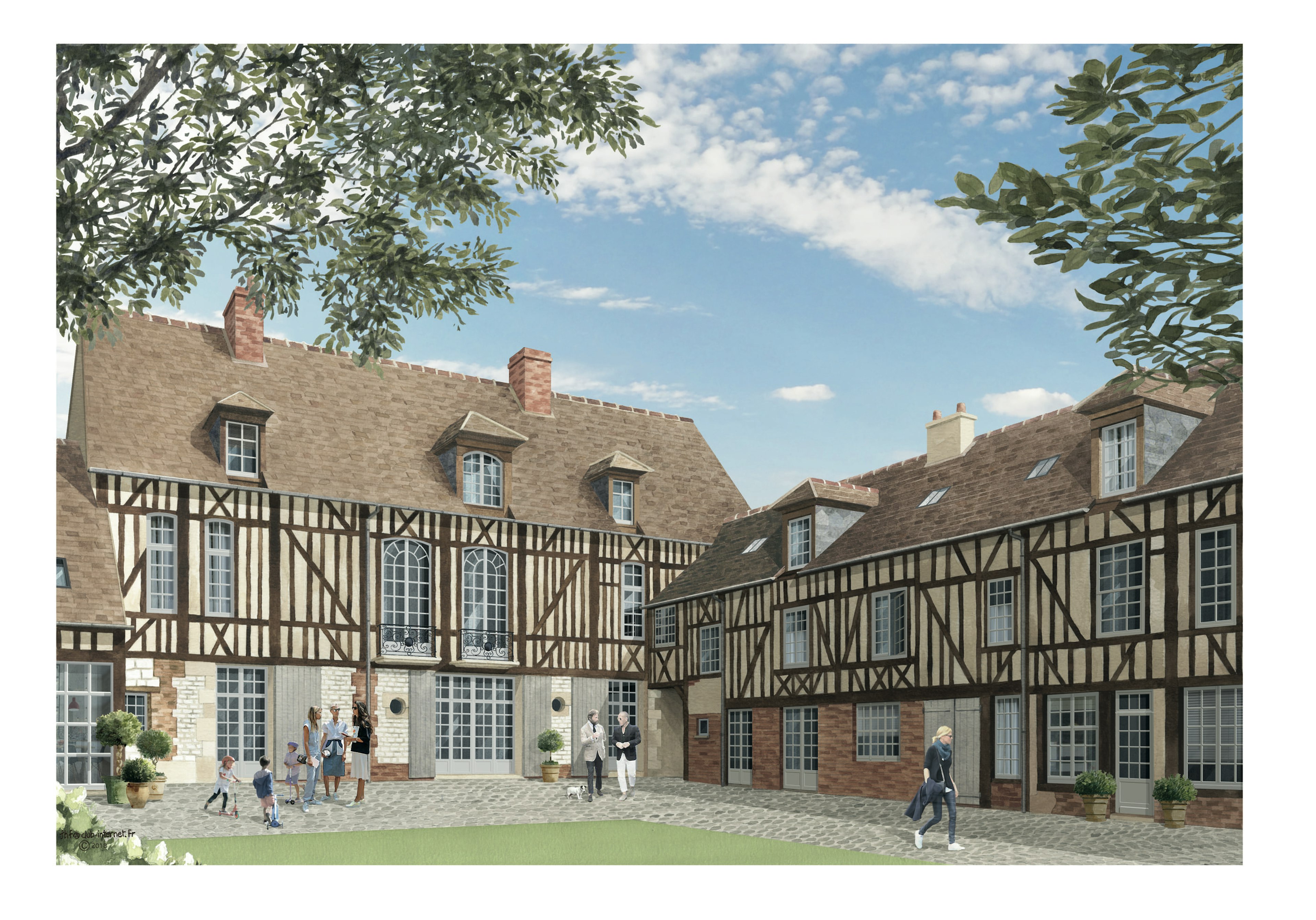 L'Hôtel du Lion d'Or - Vue cour