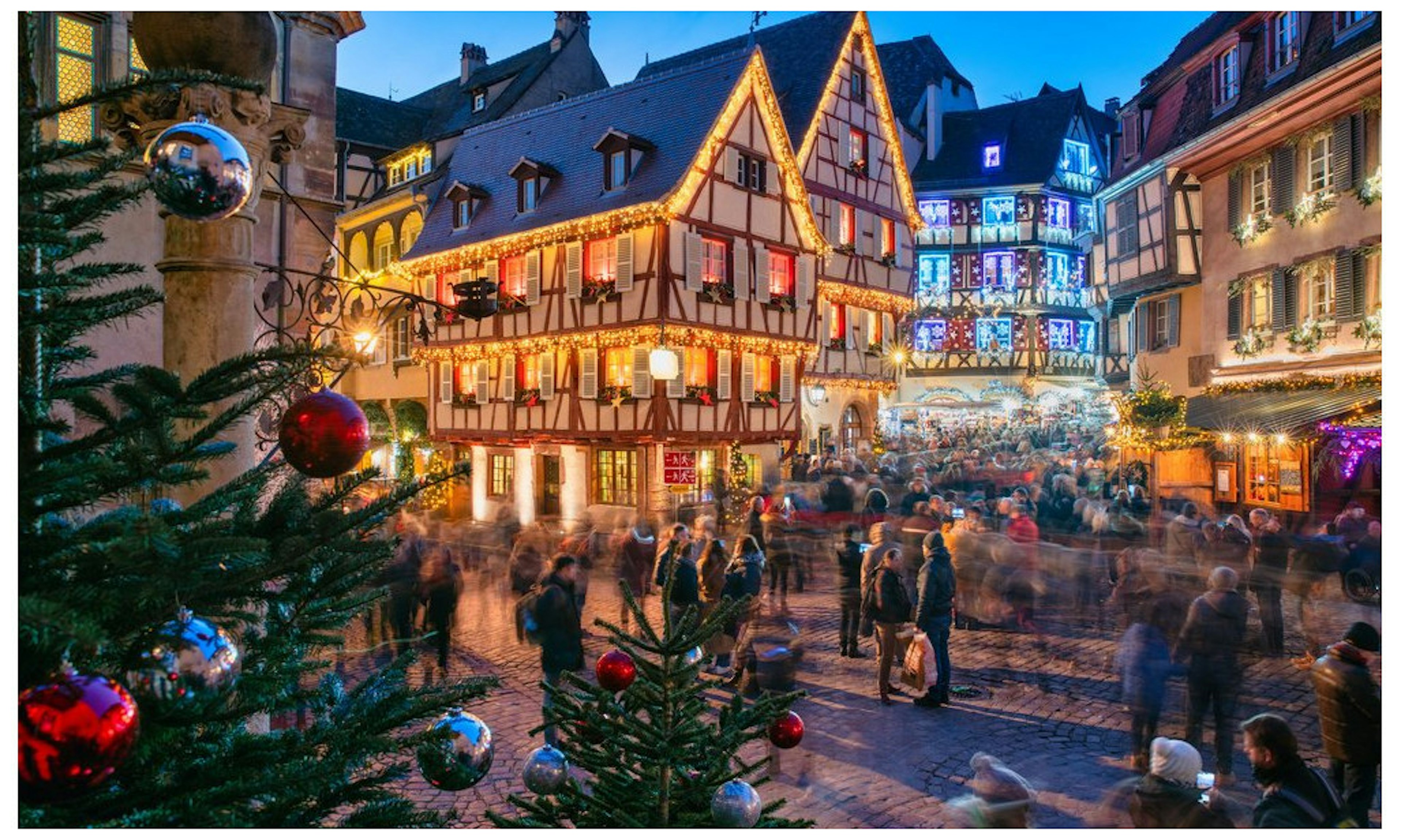 lighting, city, urban, person, building, fir, tree, christmas decorations, festival, christmas tree