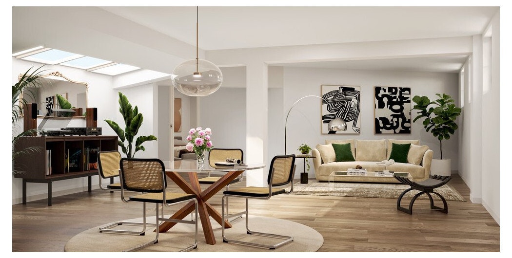 dining room, dining table, furniture, table, living room, home decor, interior design, chair, coffee table, plant