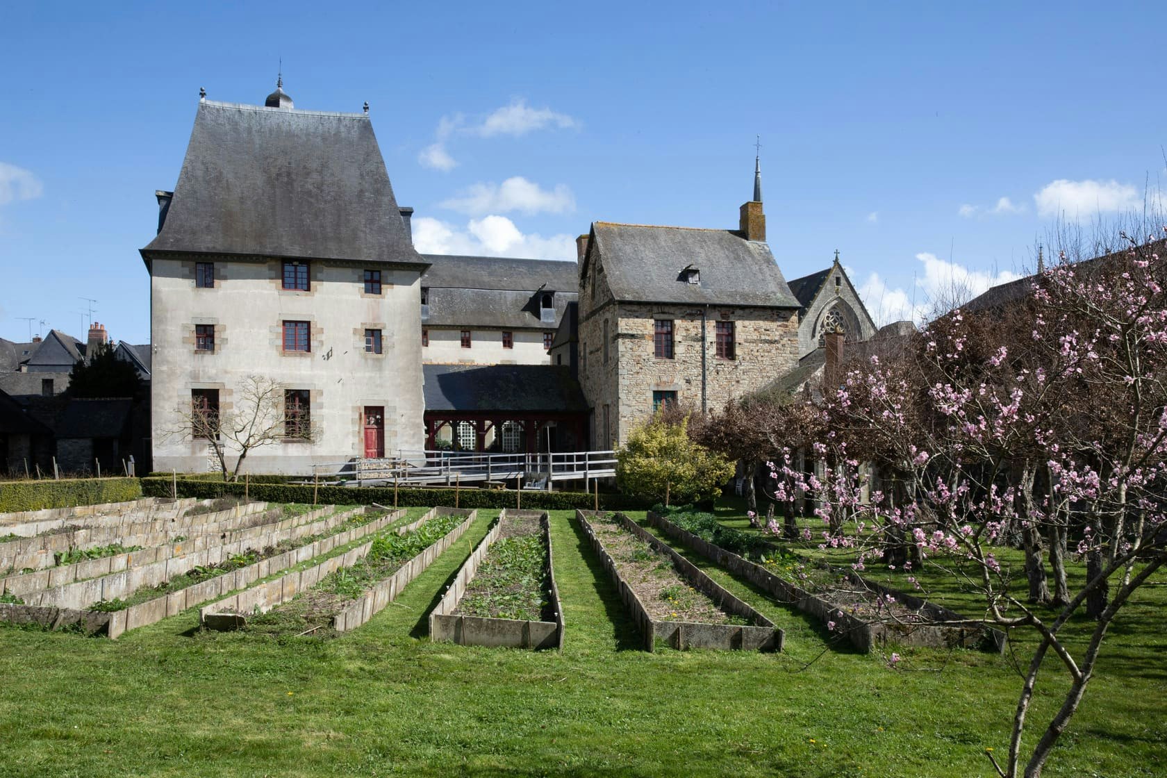 architecture, building, monastery, house, housing, manor, person, outdoors