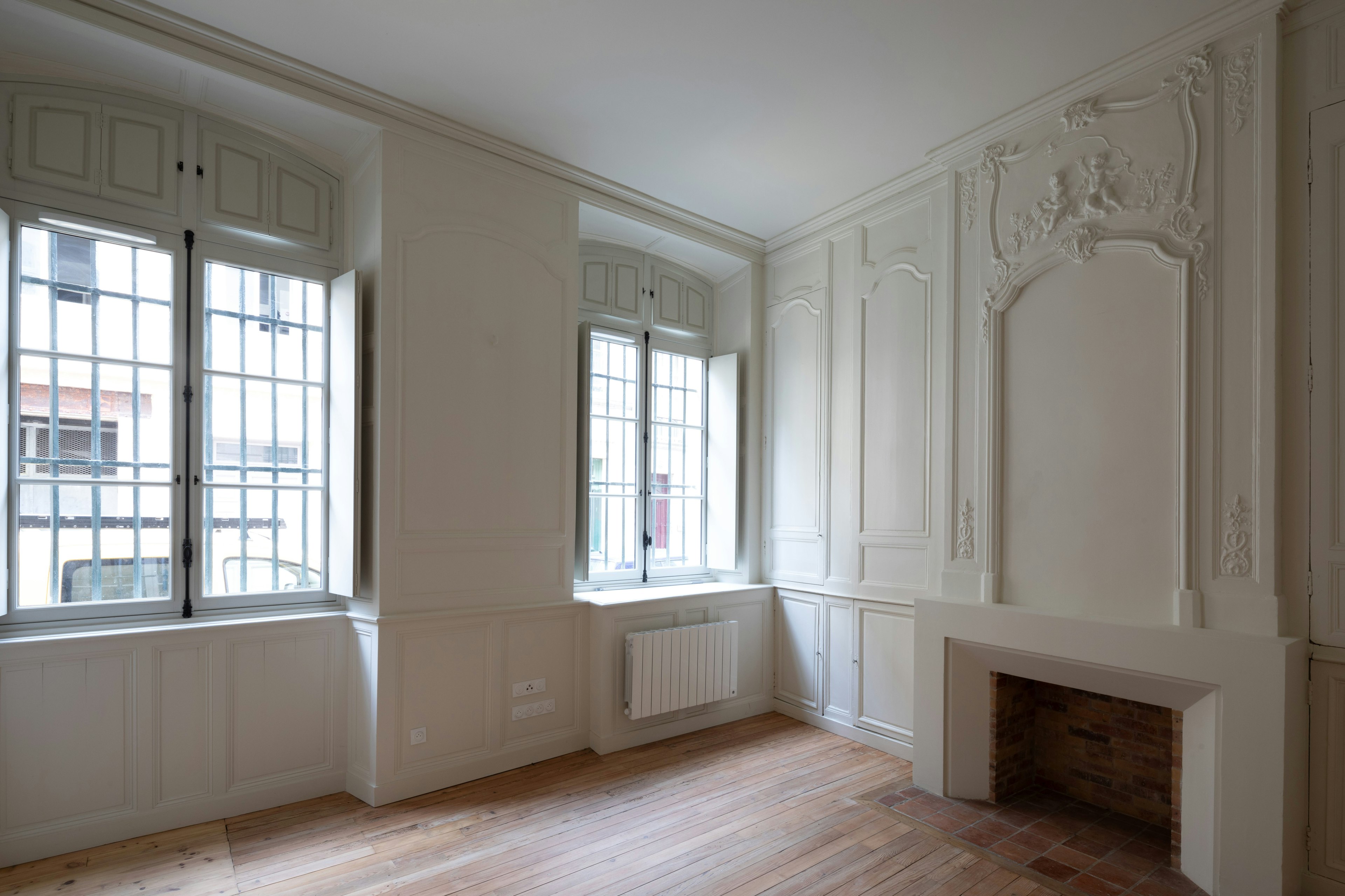 indoors, interior design, floor, flooring, wood, fireplace, window, hardwood, french window