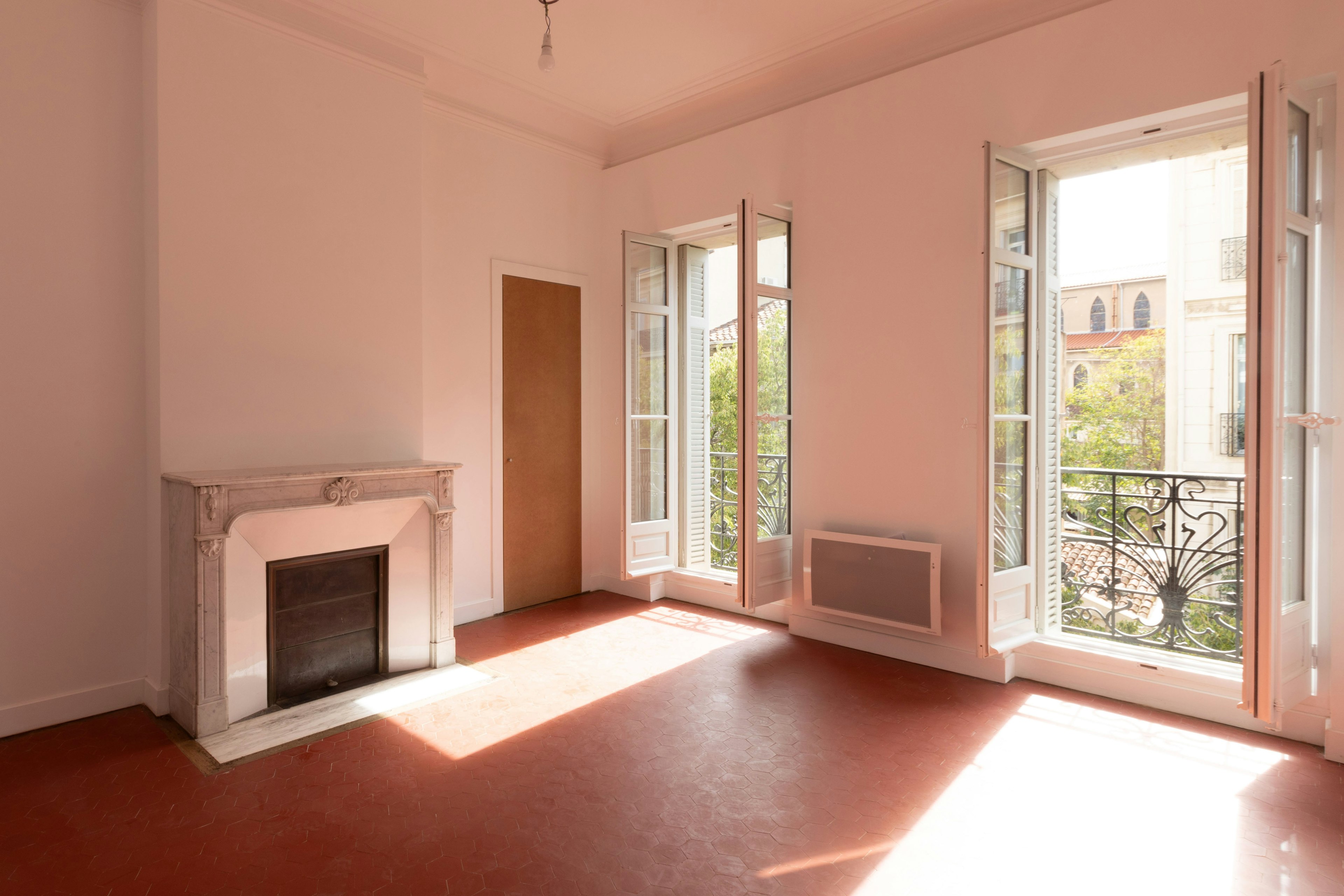 floor, fireplace, indoors, flooring, corner, french window, window, interior design, hearth, living room