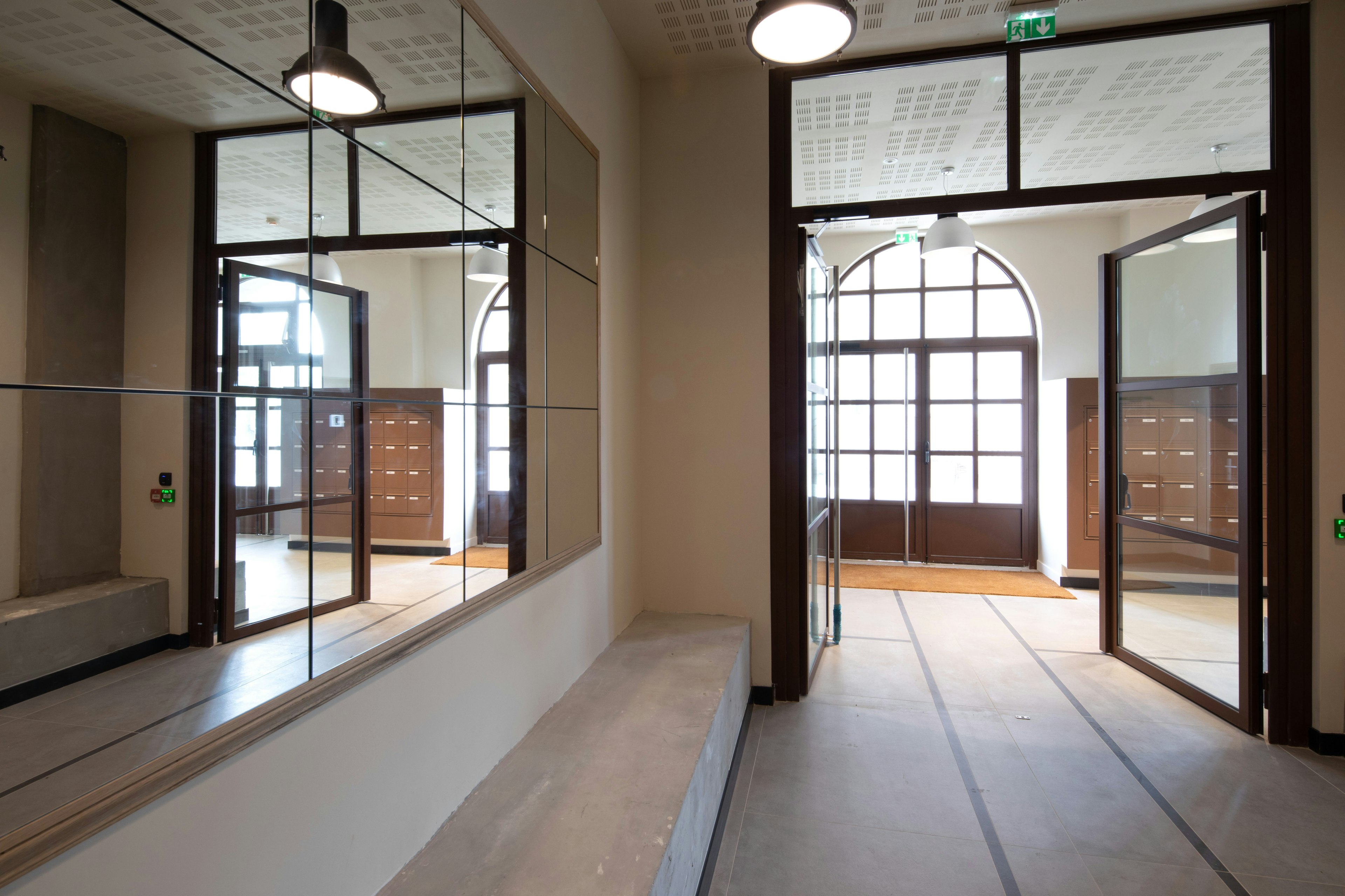 door, lamp, floor, flooring, indoors, window, architecture, building, housing