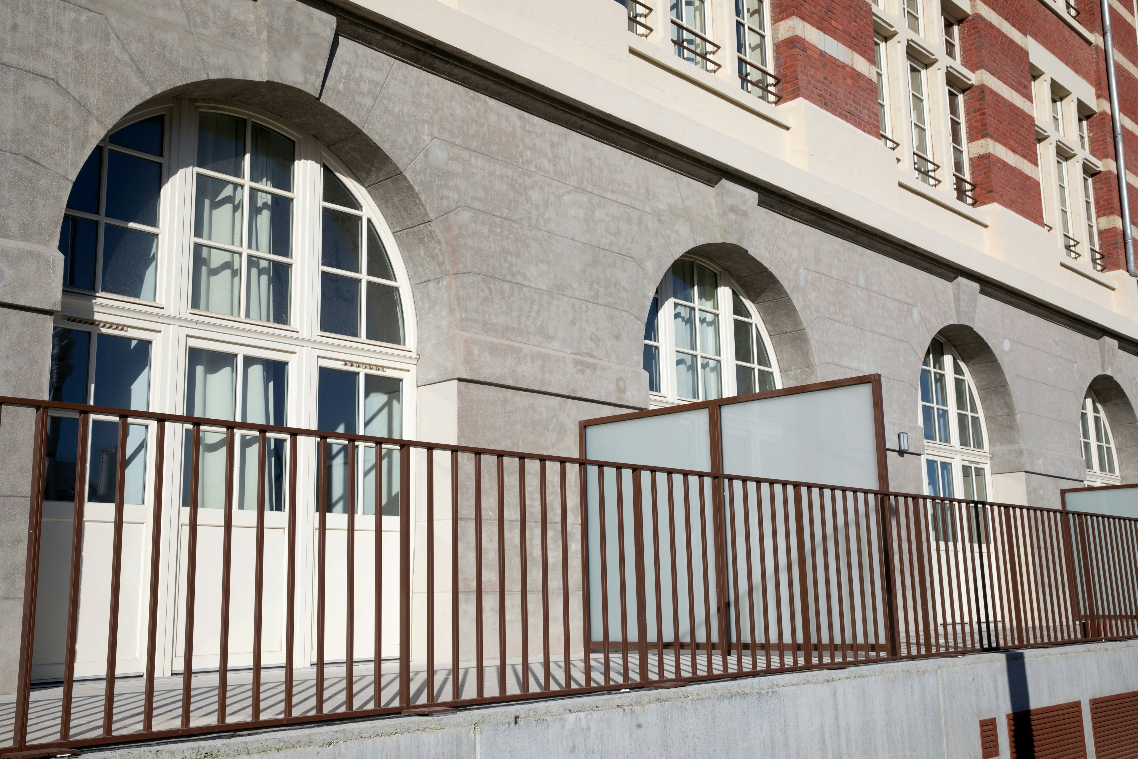 railing, handrail, city, architecture, building, condo, housing