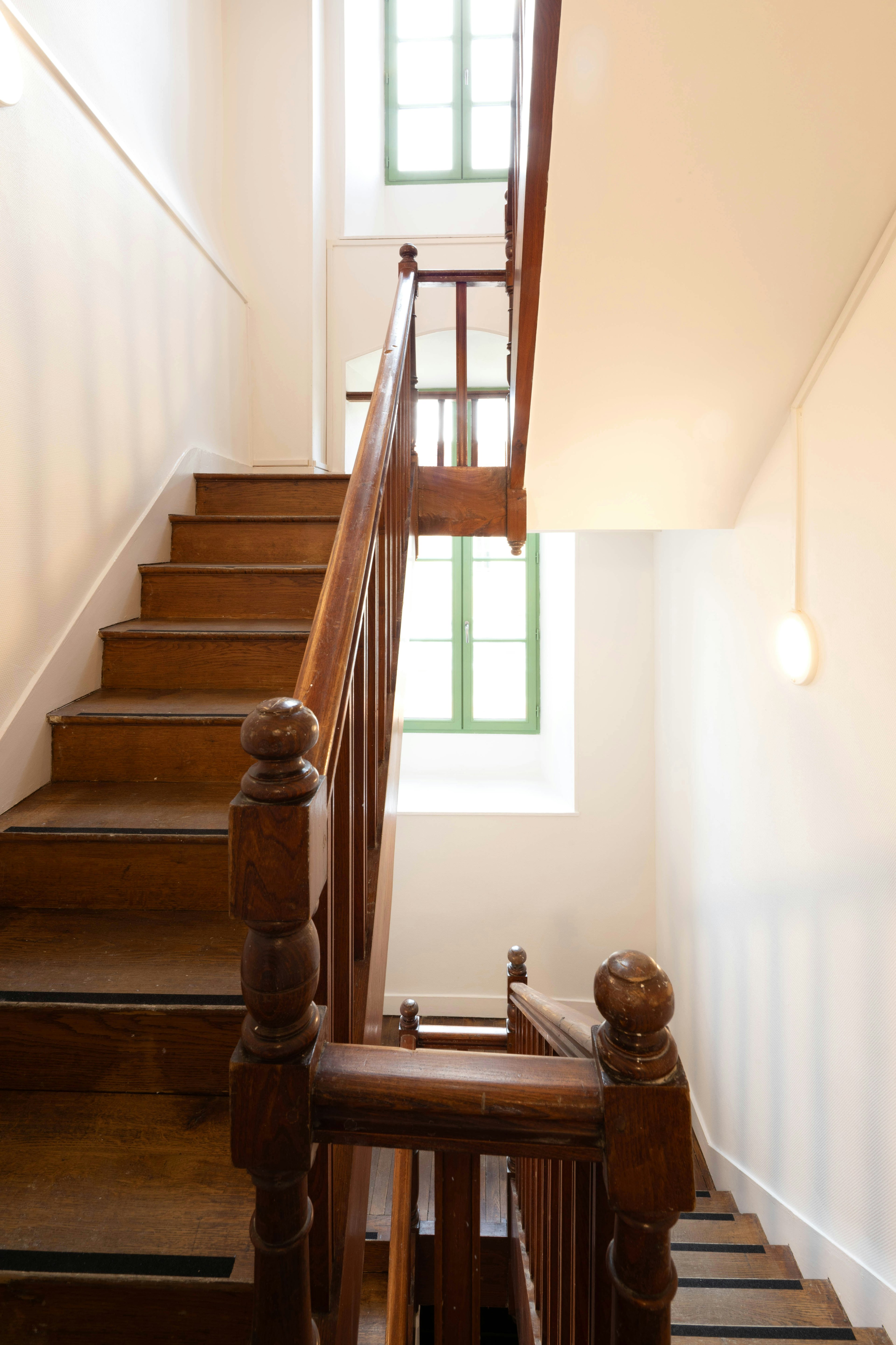 architecture, building, house, housing, staircase, wood, handrail, hardwood