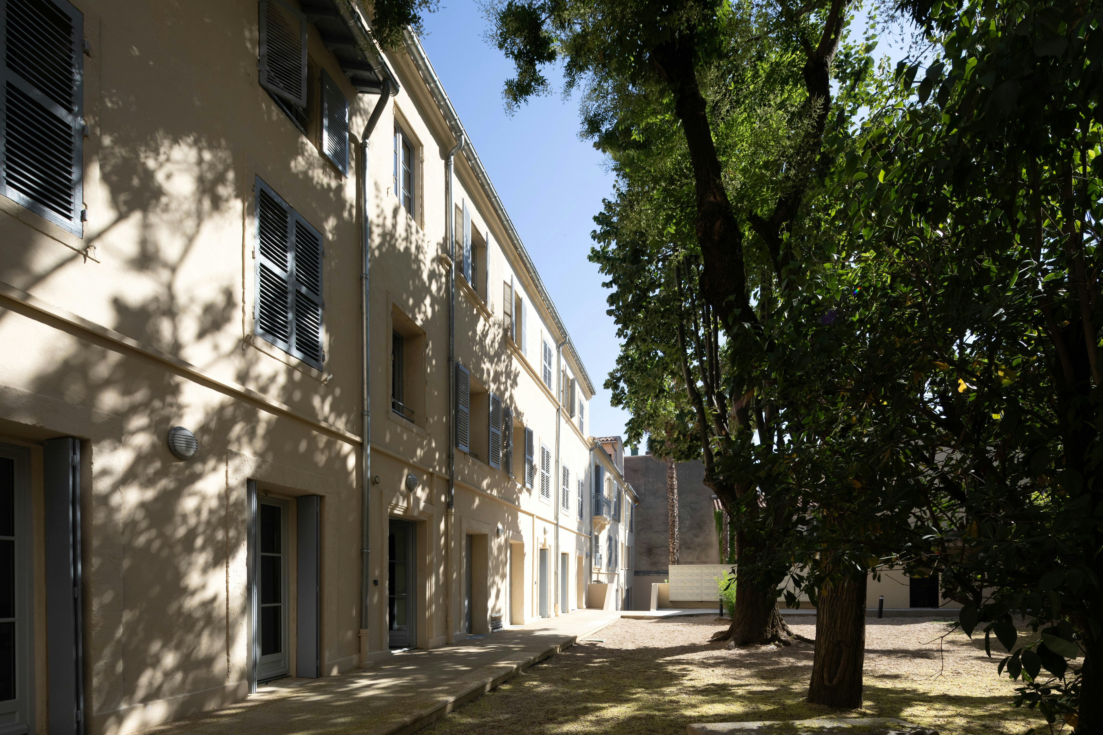 city, street, urban, condo, housing, neighborhood, apartment building, high rise, villa, tree