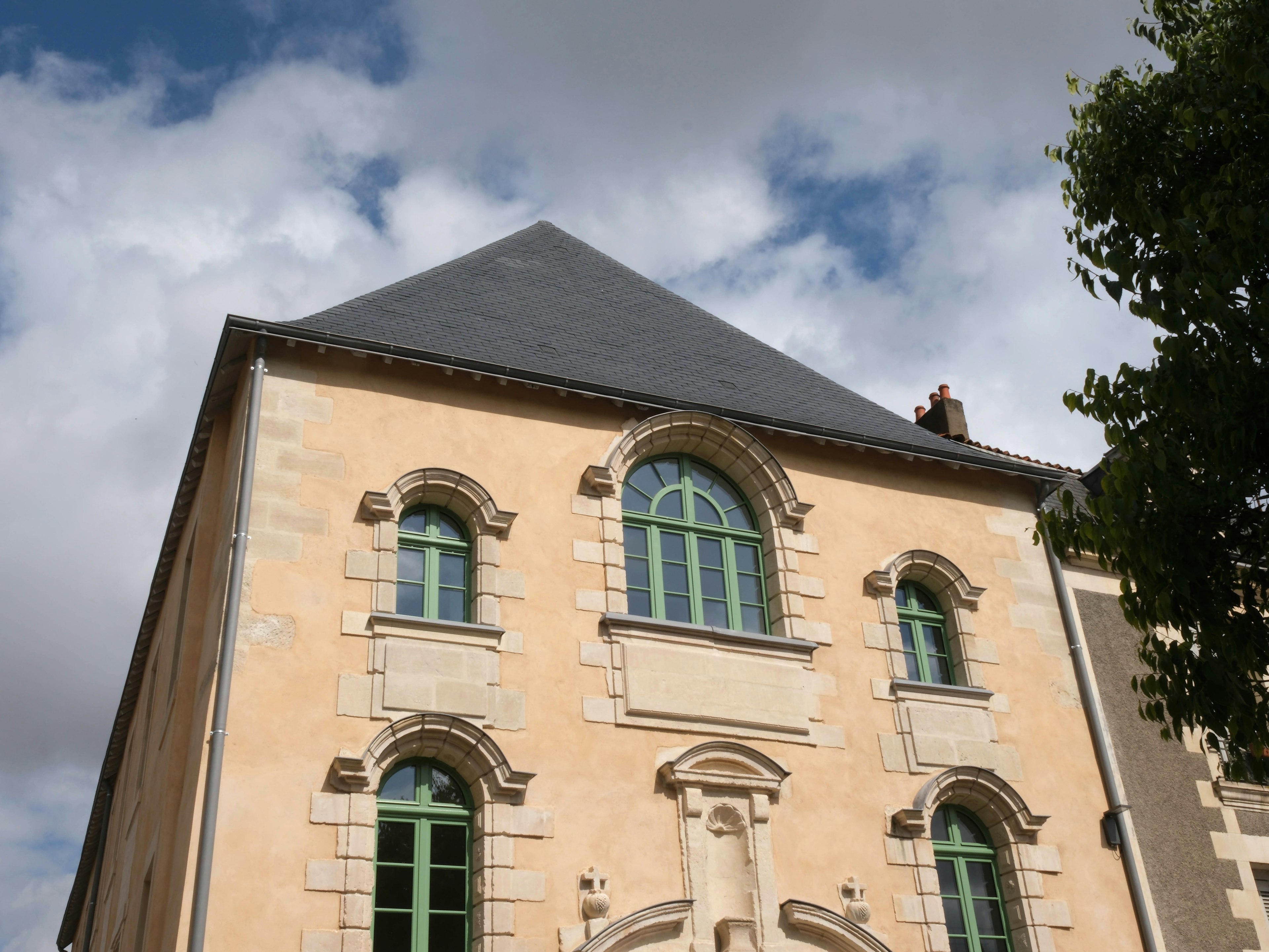 architecture, housing, villa, arch, monastery, city, condo, gothic arch, window, urban