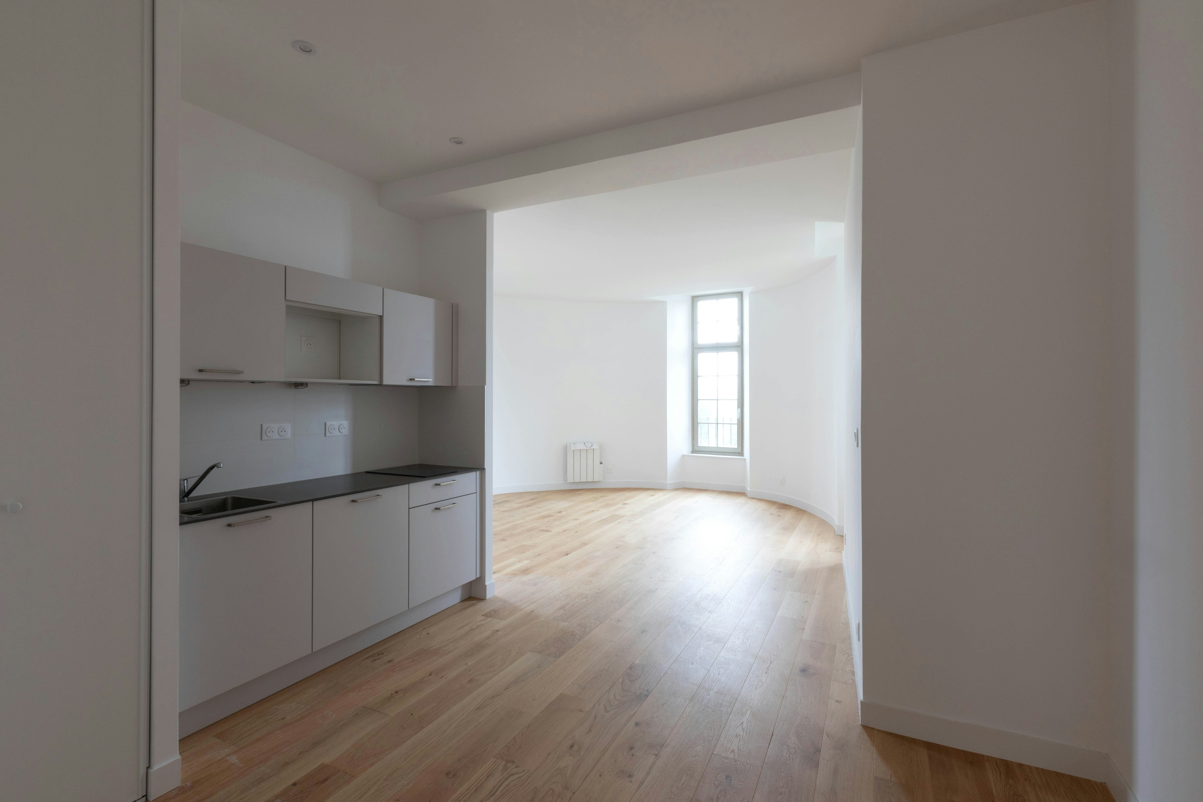 corner, indoors, interior design, floor, flooring, wood, kitchen