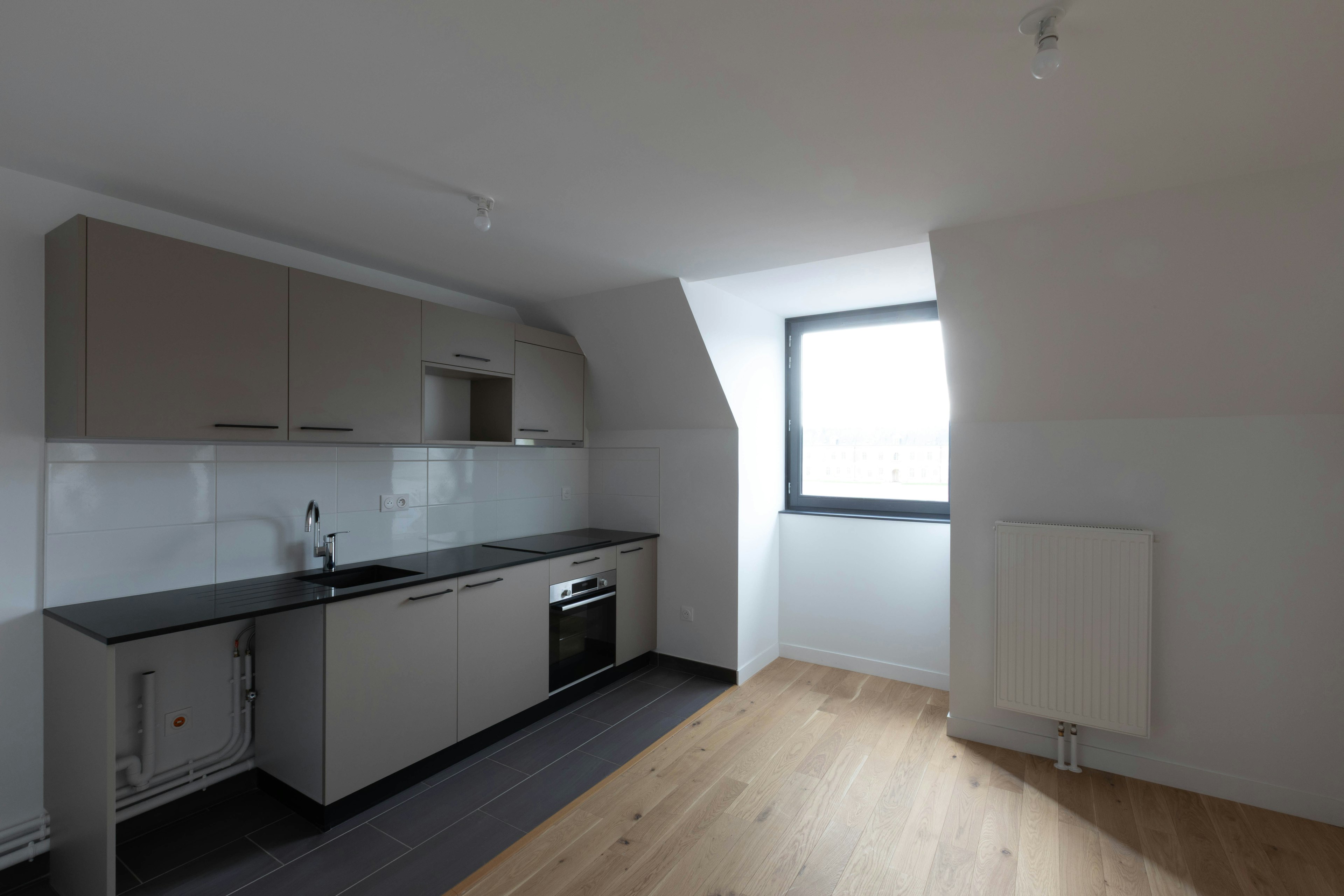 house, housing, indoors, loft, room, interior design, kitchen, penthouse, sink, corner