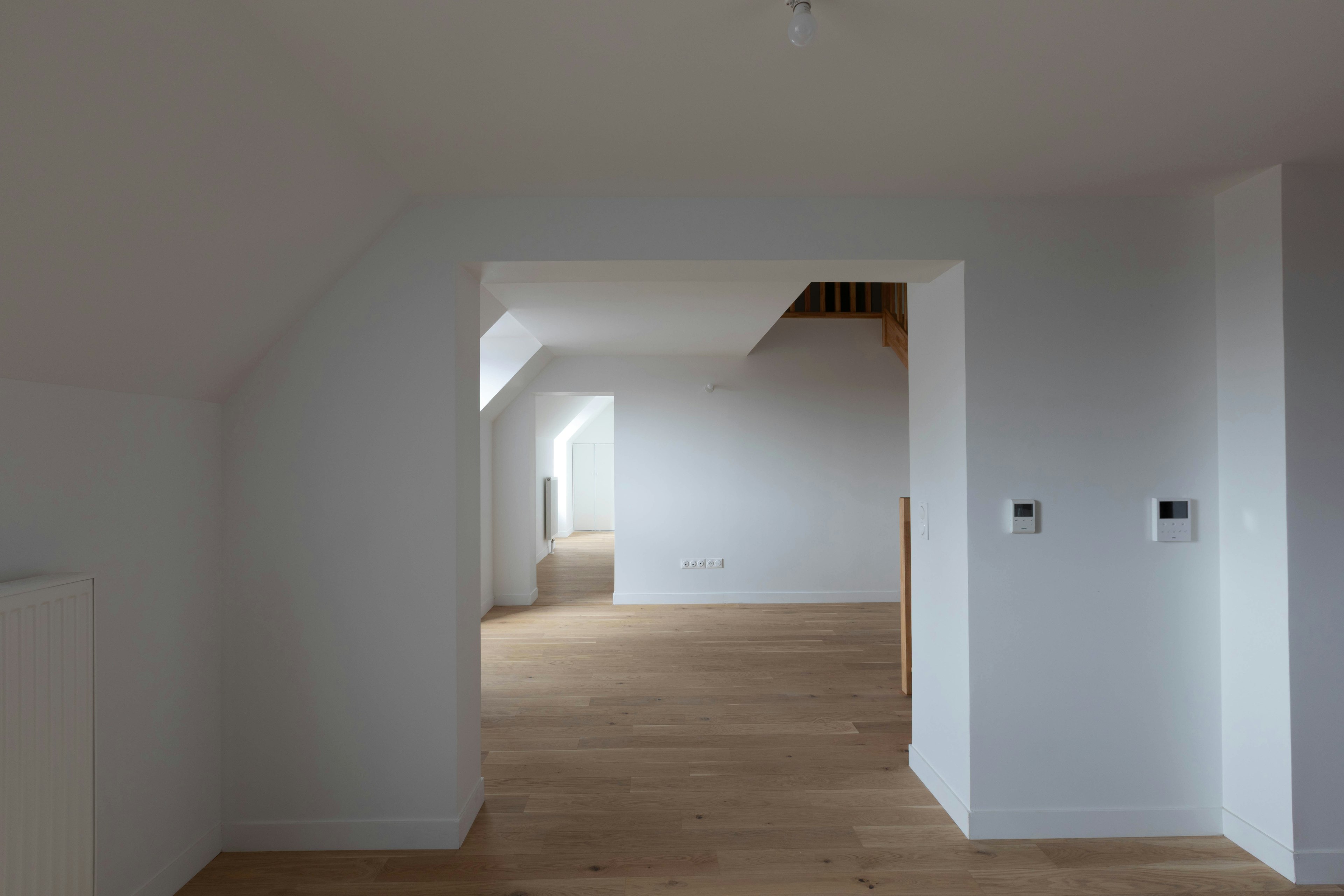 floor, flooring, indoors, building, house, housing, loft, room, interior design, corridor