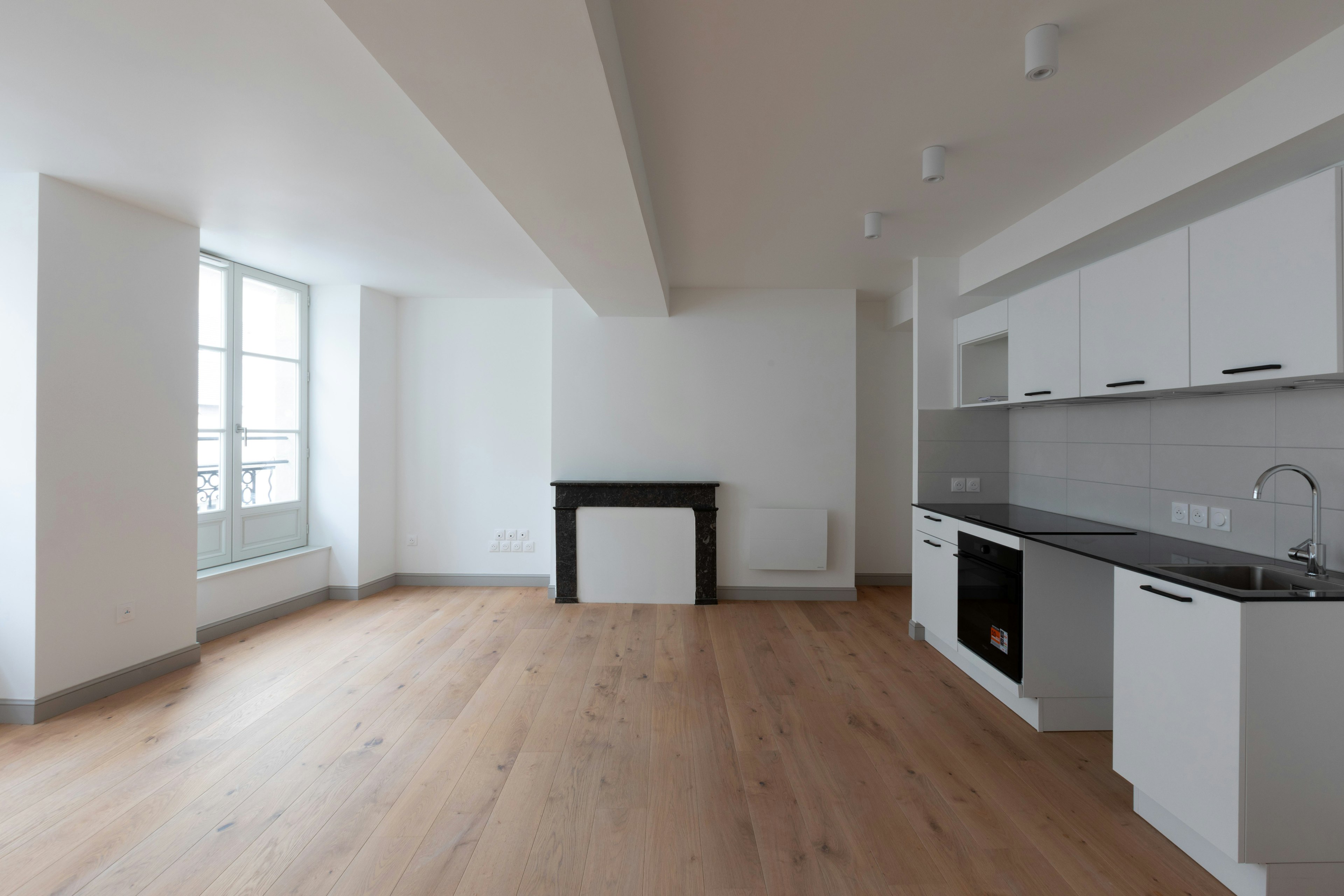 floor, flooring, indoors, interior design, corner, kitchen, wood, housing, loft, room