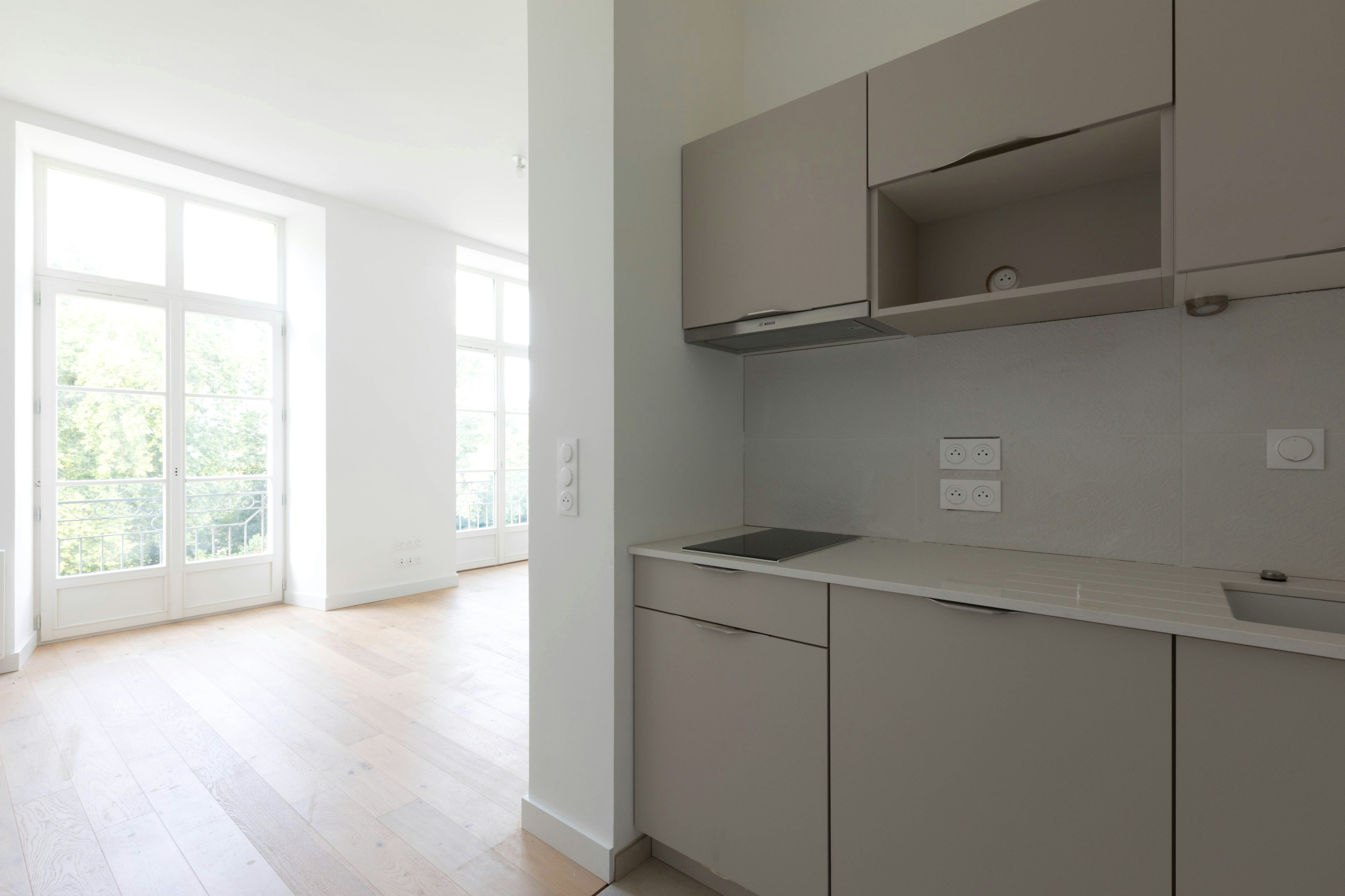 corner, indoors, interior design, kitchen, door, architecture, building, housing