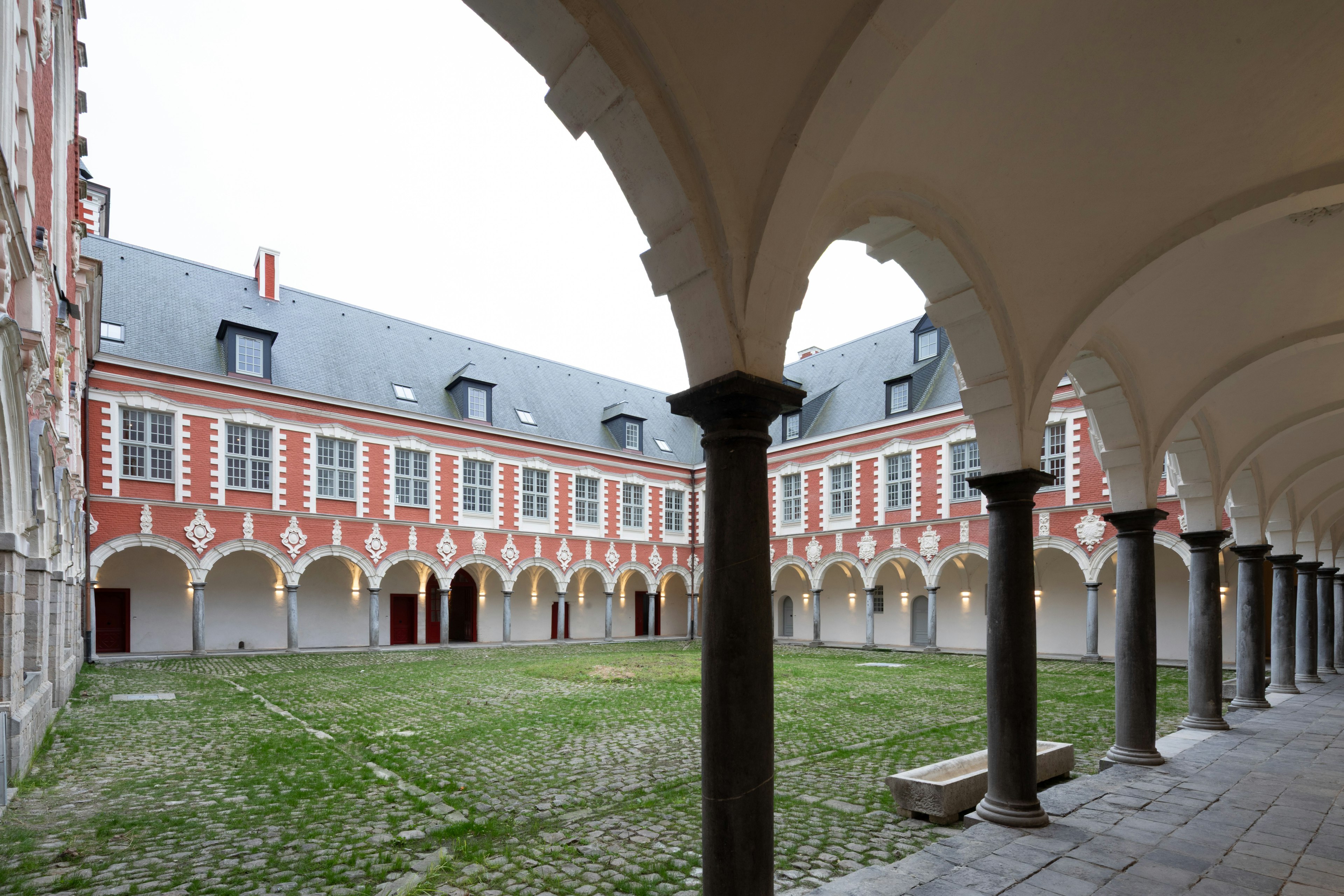 architecture, building, house, housing, villa, arch, bench, furniture, hacienda